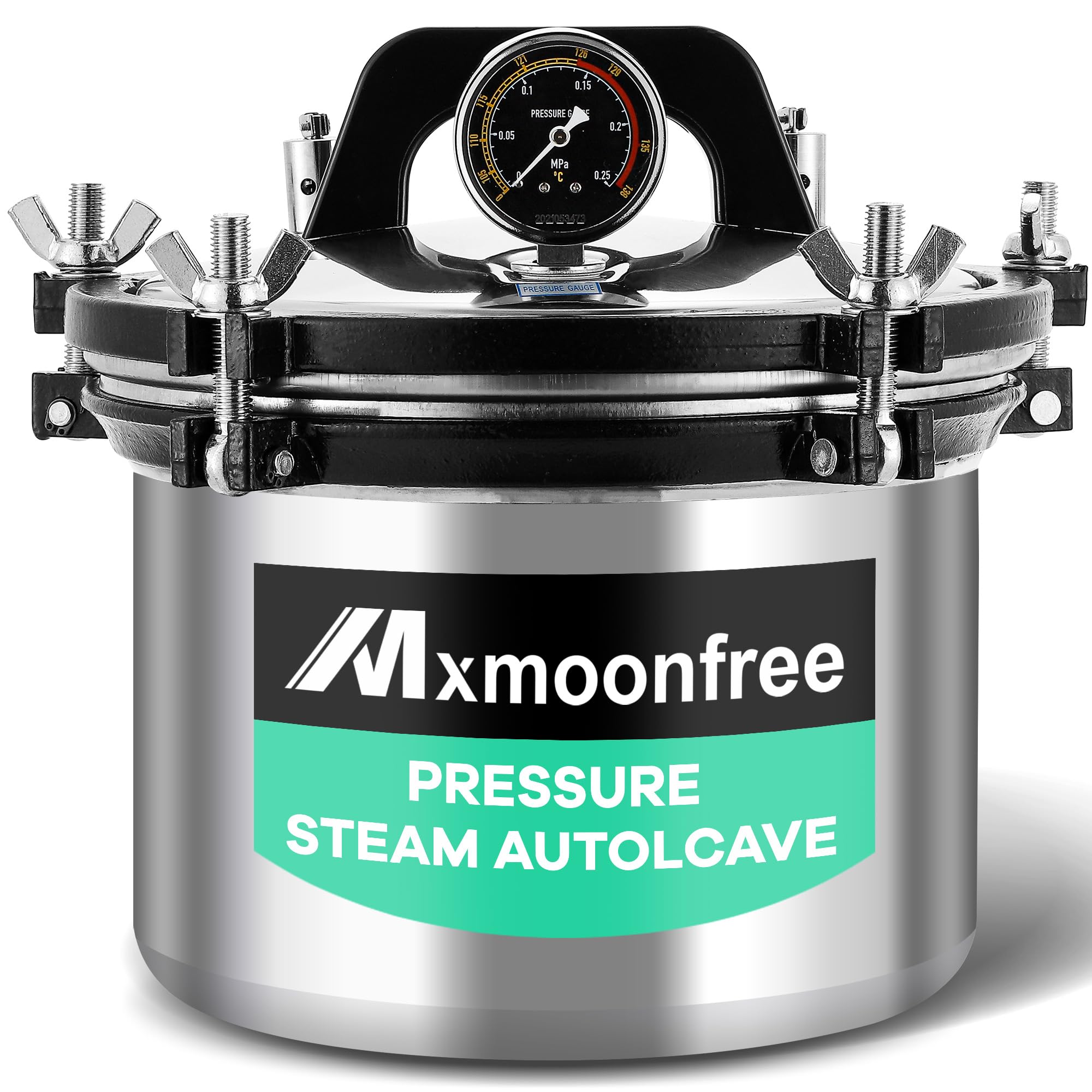 8L Lab Autoclave, Portable Steam Autoclave for Lab Equipment, Culture Medium, Glassware, Jar Canning 110v