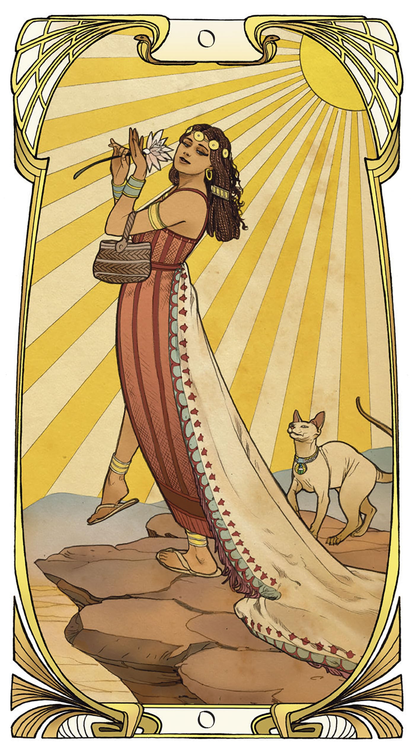 Coffret Tarot Égyptien Art nouveau