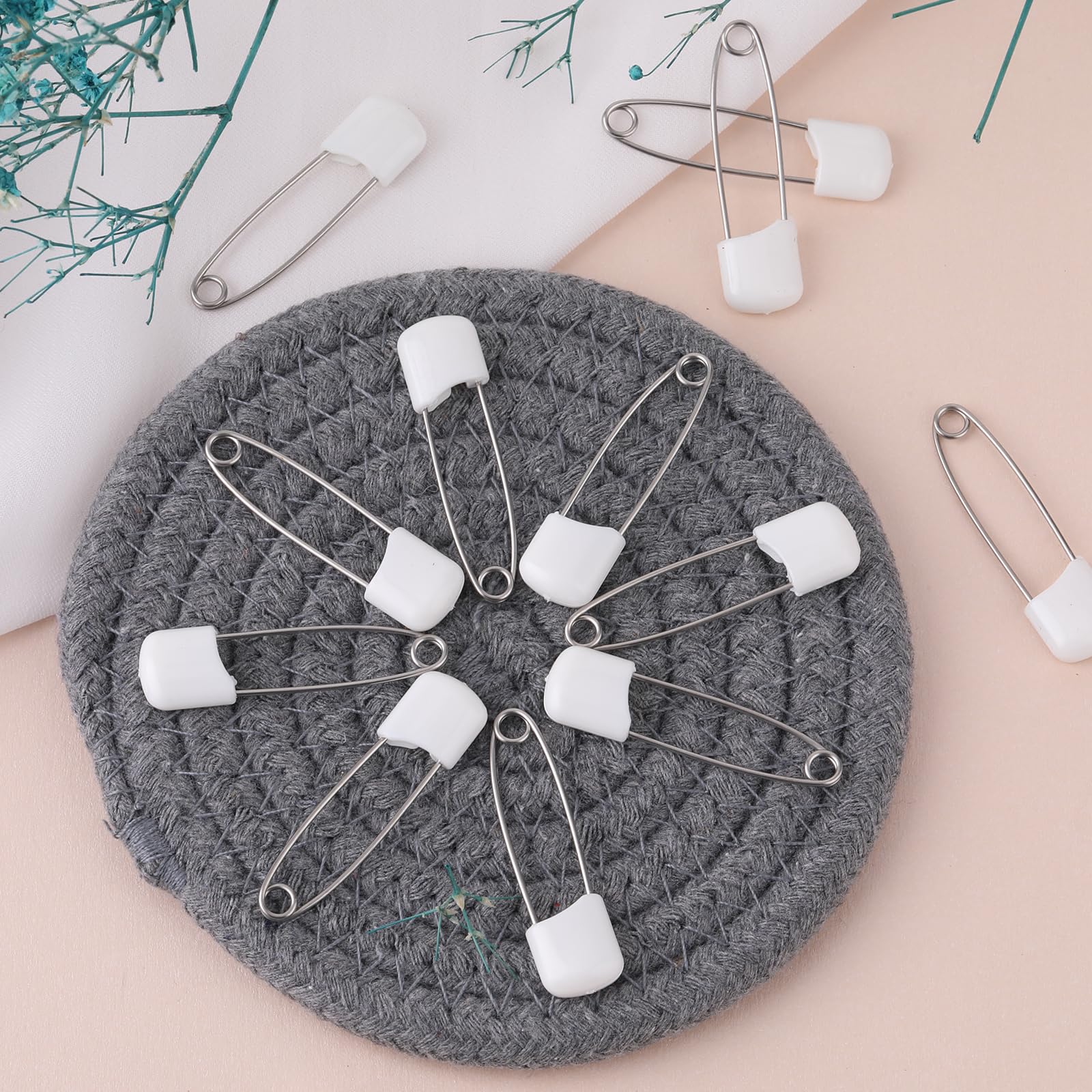 Spille Da Balia Per Pannolini 50 Pezzi - 40mm, Plastica E Acciaio, Per Neonati E DIY - Foto 11