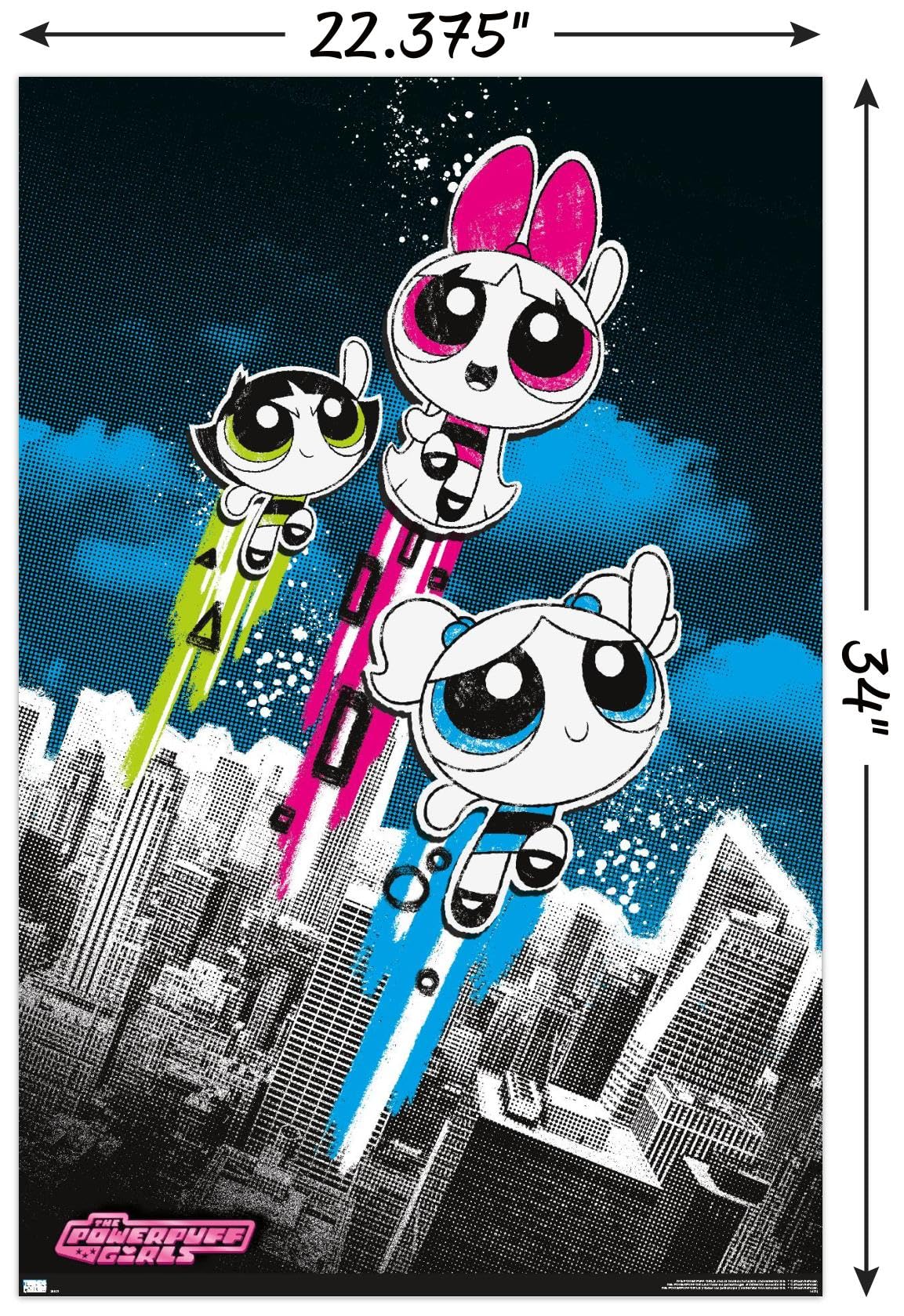 Amazon.com: Trends International The Powerpuff Girls - Group City