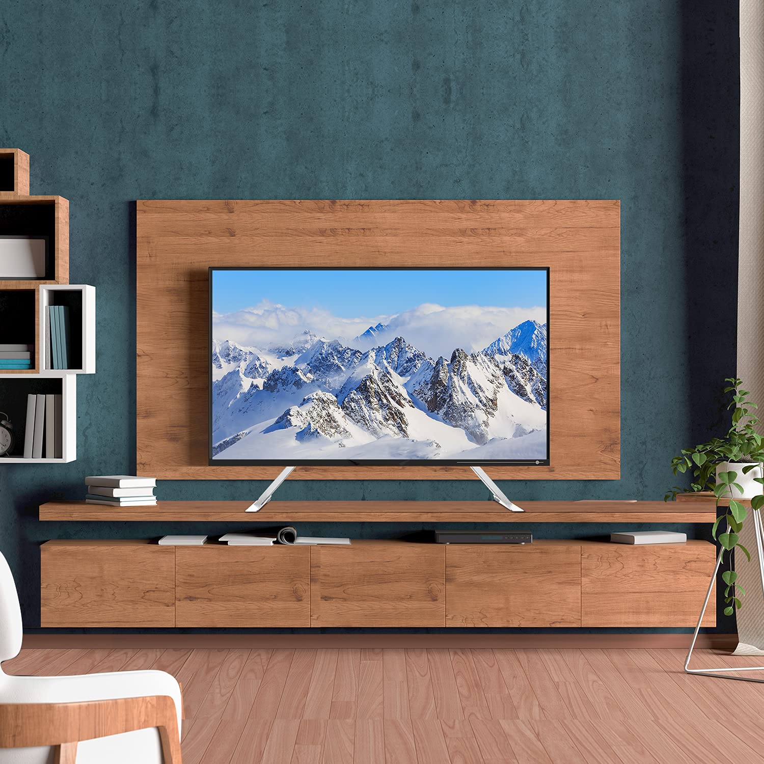 WALI TVS001W Universal TV Stand Table Top for Most 22 to 65 inch LCD