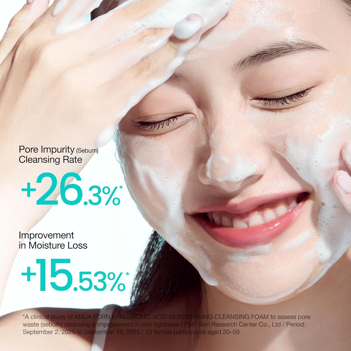 ANUA PDRN Hyaluronic Acid Moisturizing Cleansing Foam, Hydrating Facial Cleanser for Dry Skin, Daily Gentle Face Wash with Salmon DNA, Balancing & Pore Care, Korean Skincare (5.07 fl oz) (Pack of 2)