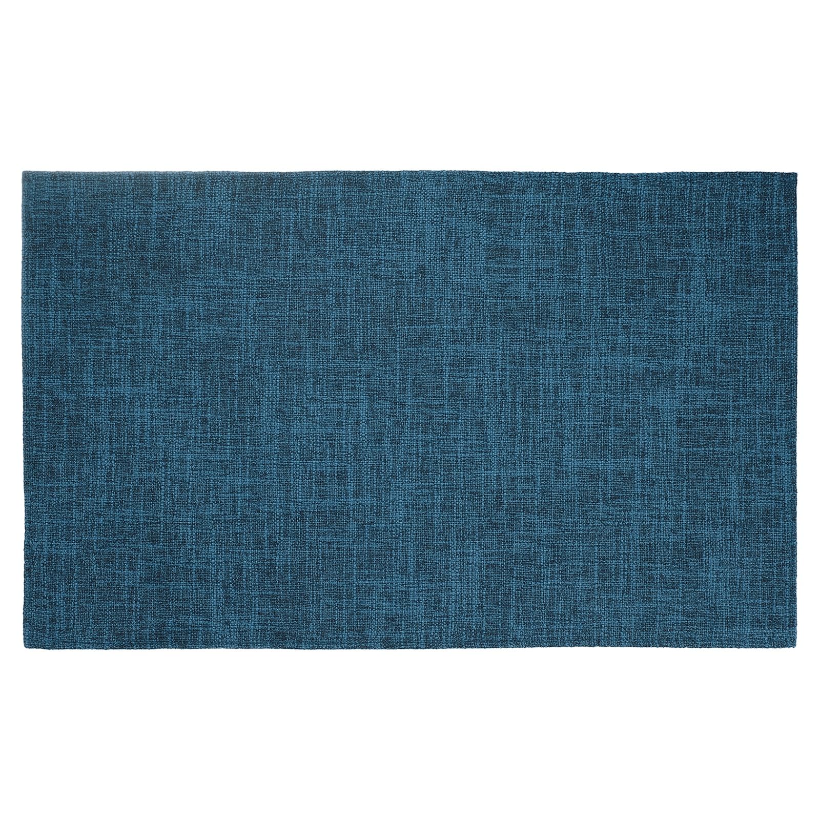 Set de table rectangulaire en tissu de lin bleu marine 30x45 cm lot de 4