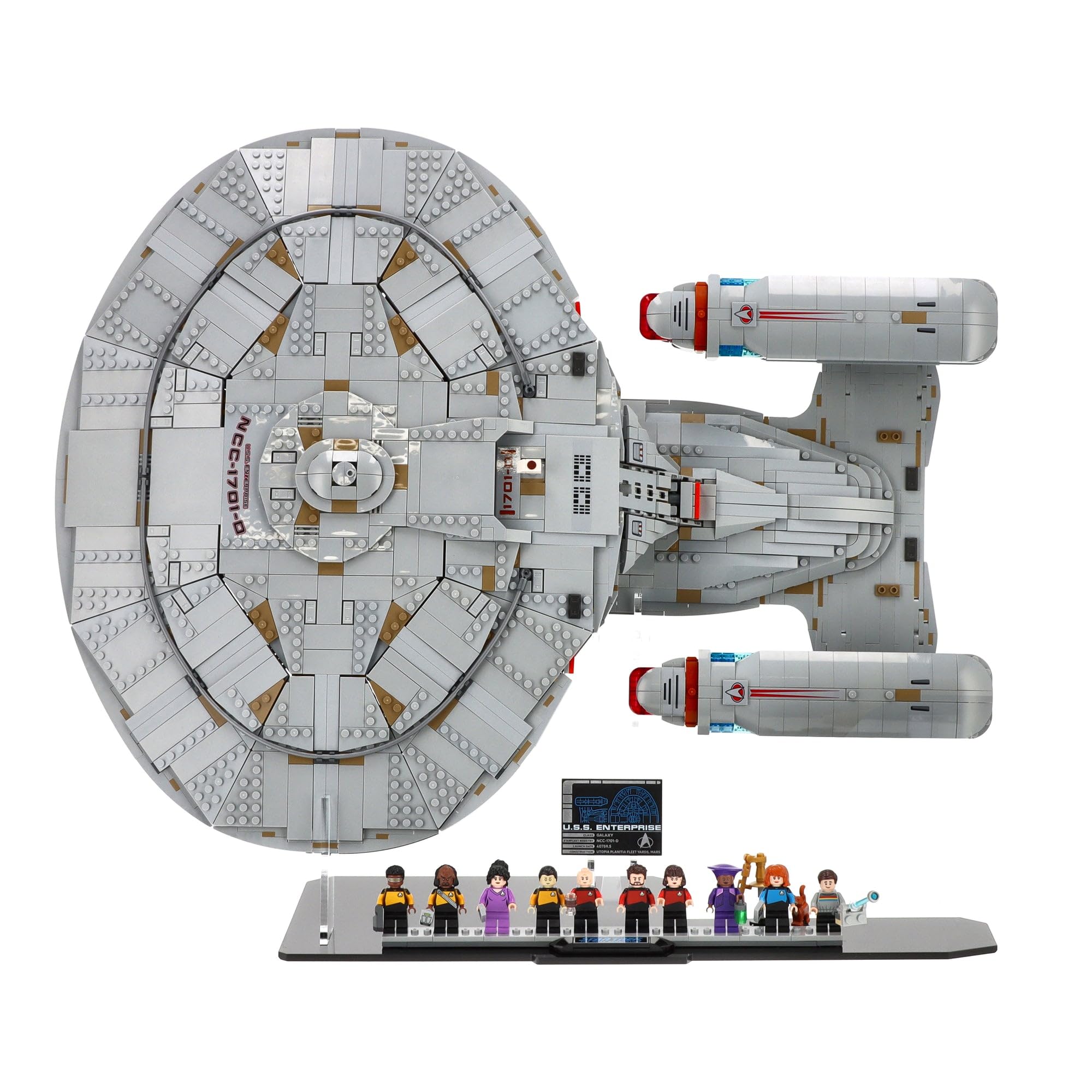 Plexico Display Case Compatible With Lego Star Trek: U.S.S. Enterprise NCC-1701-D - (Main Set Only)