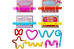 JOYIN 28 Packs Valentine's Cards with Poppers Fidget Toys