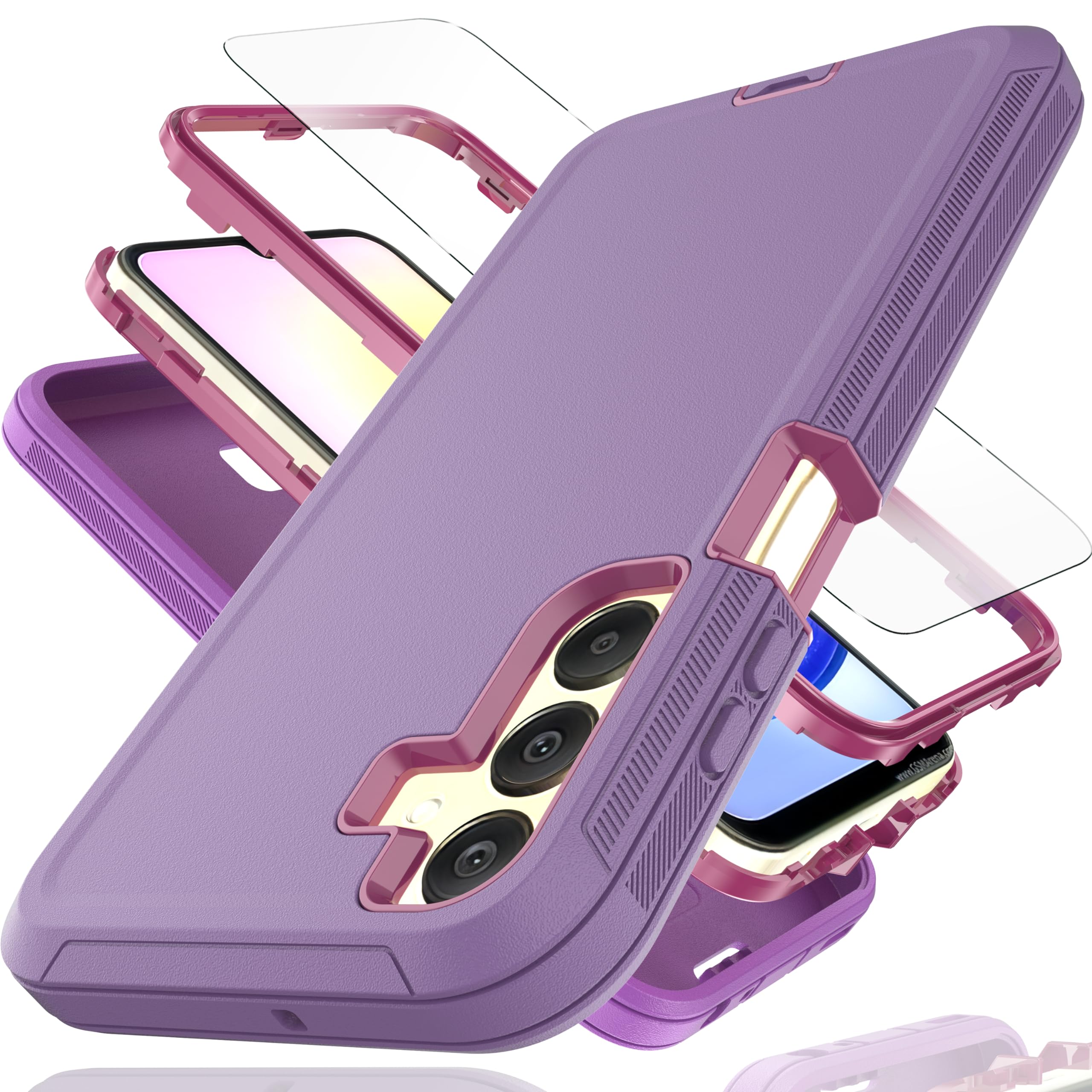 Coque Samsung A25 5G violette avec protection écran anti-chute - 7