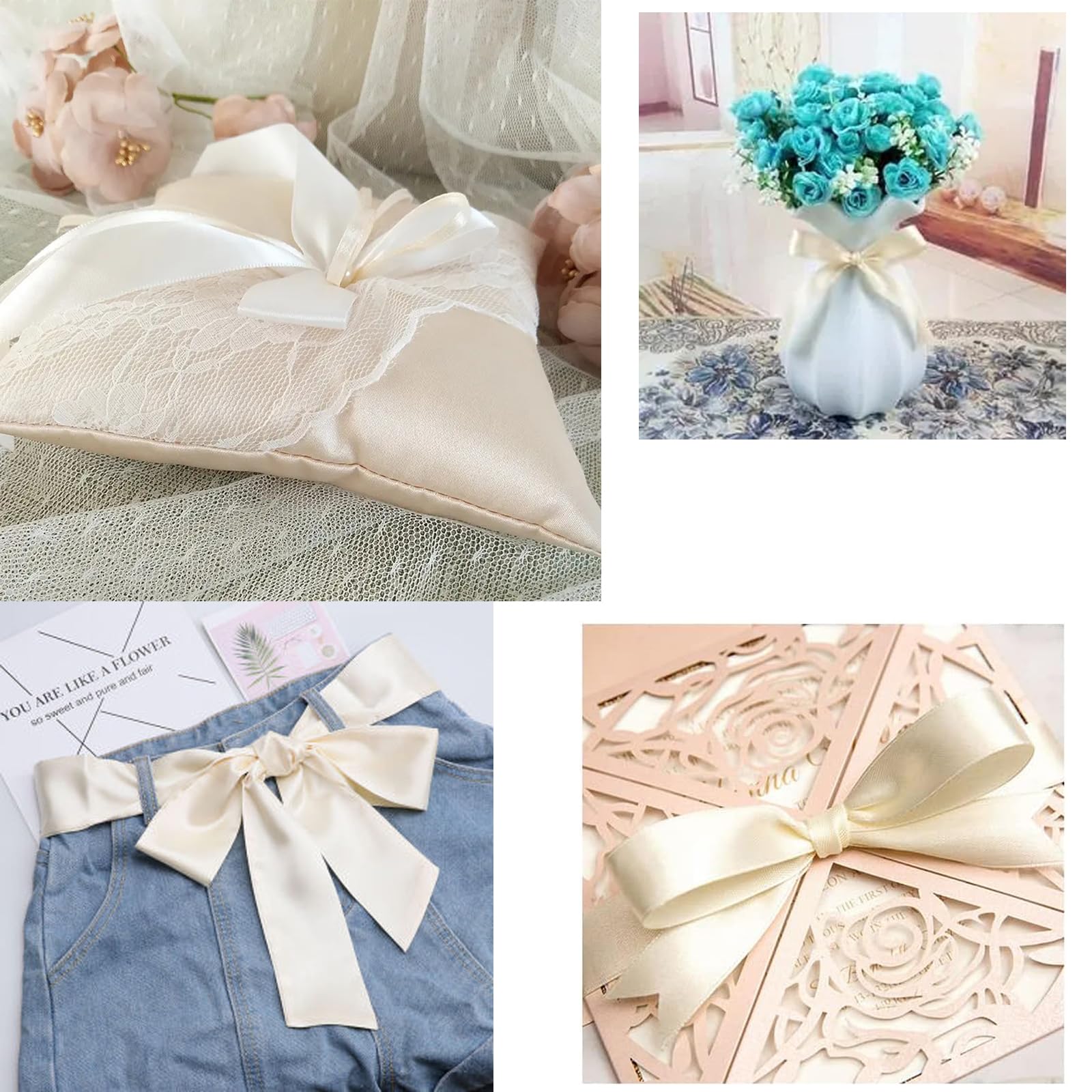 Keypan Elfenbein Satinband 3,8cm - Perfect Für Geschenke & Deko