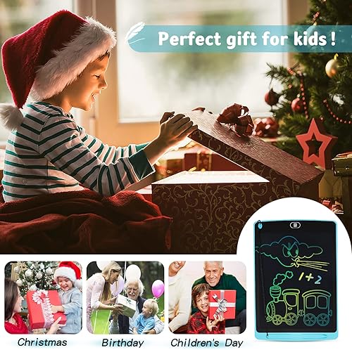 Miniatura 6 de Tableta de escritura LCD, juguetes para niñas de 3, 4, 5, 6, 7, 8 años, almohadilla de dibujo para niños pequeños, tablero electrónico colorido de
