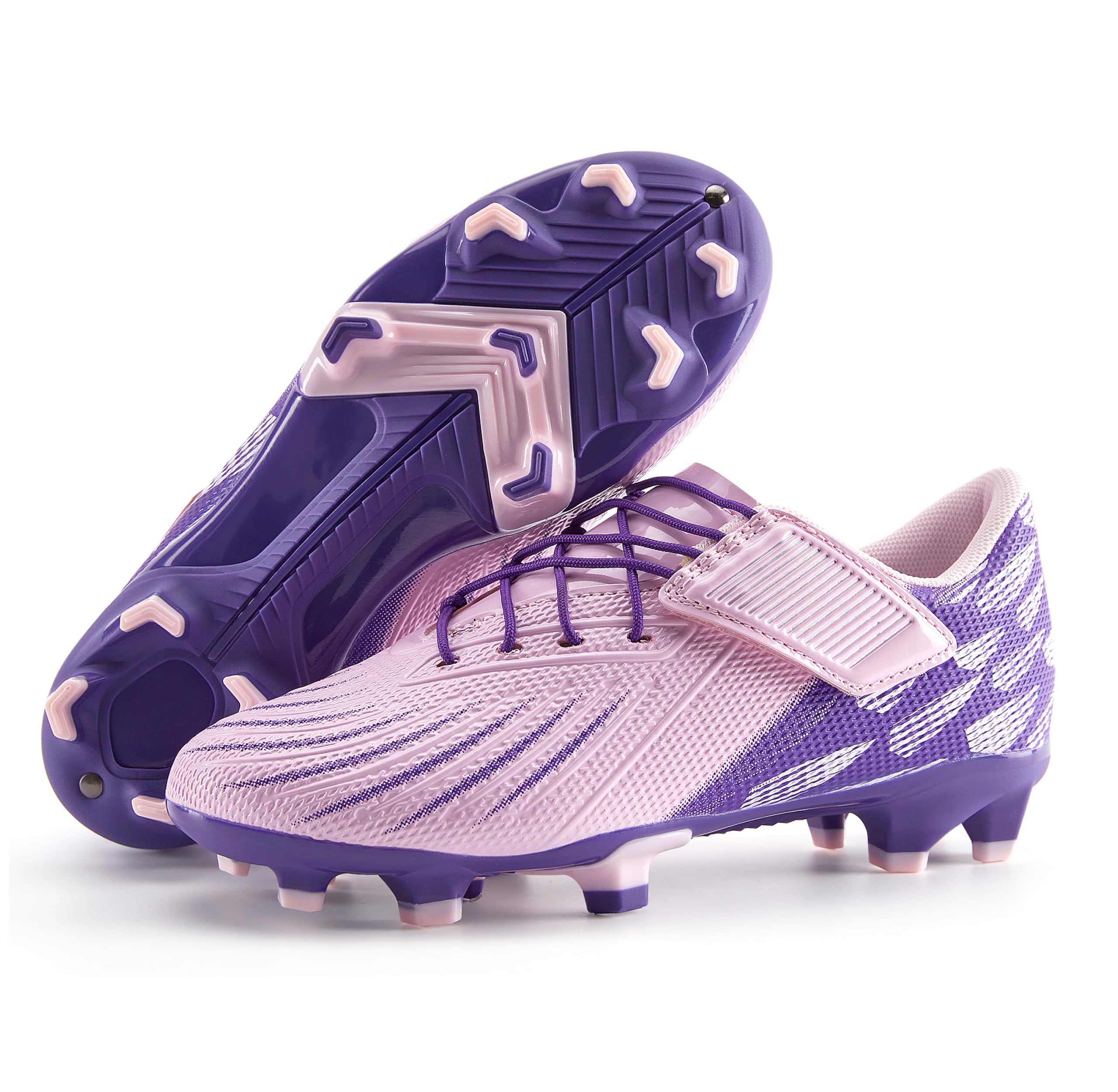 PATPAT Kids Soccer Cleats – Outdoor Firm Ground and Turf Football Training Shoes for Little Big Boys and Girls