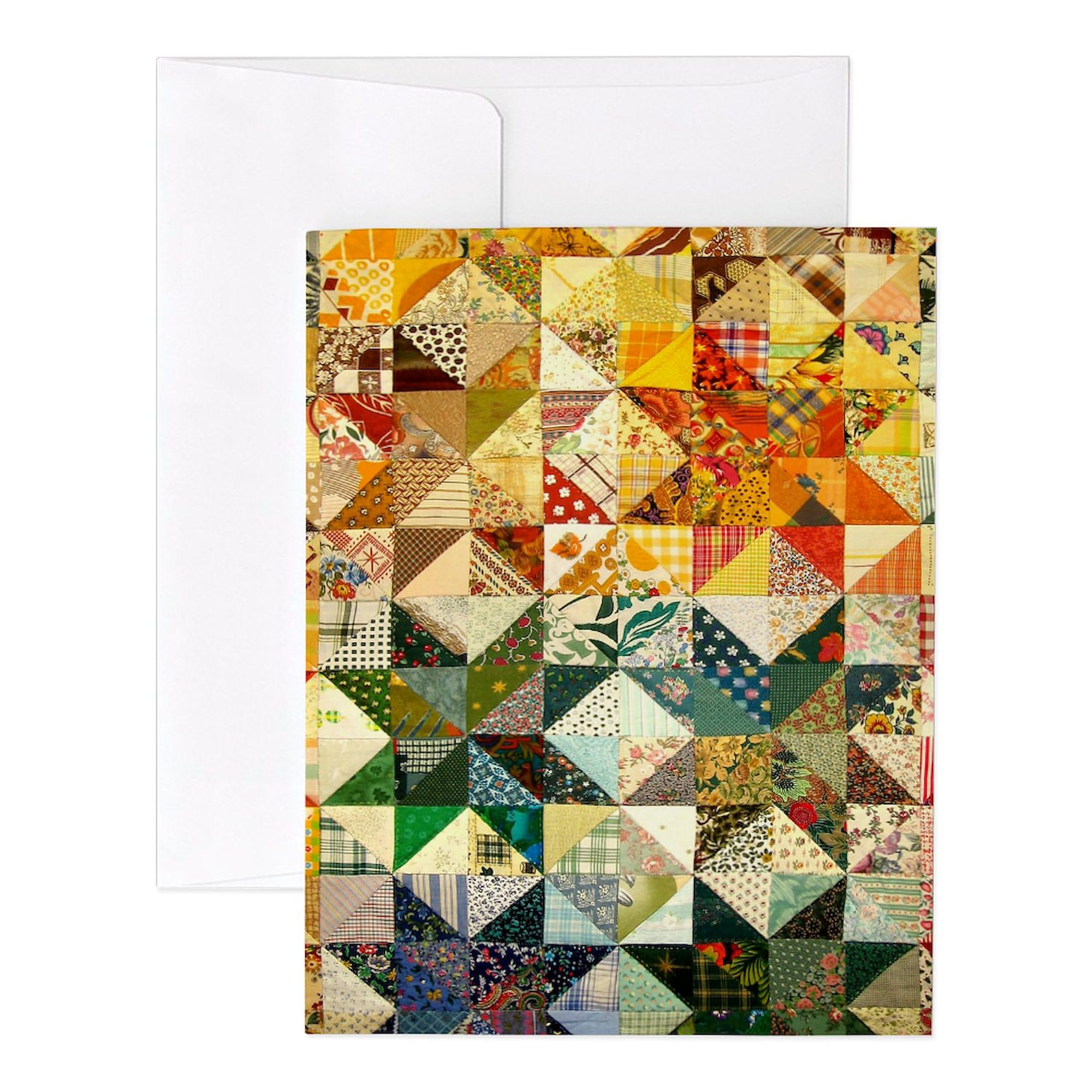 CafePress Fun Patchwork Quilt Notecards (Set Of 20) 4.25" x 5.5" Notecards 10 Pack