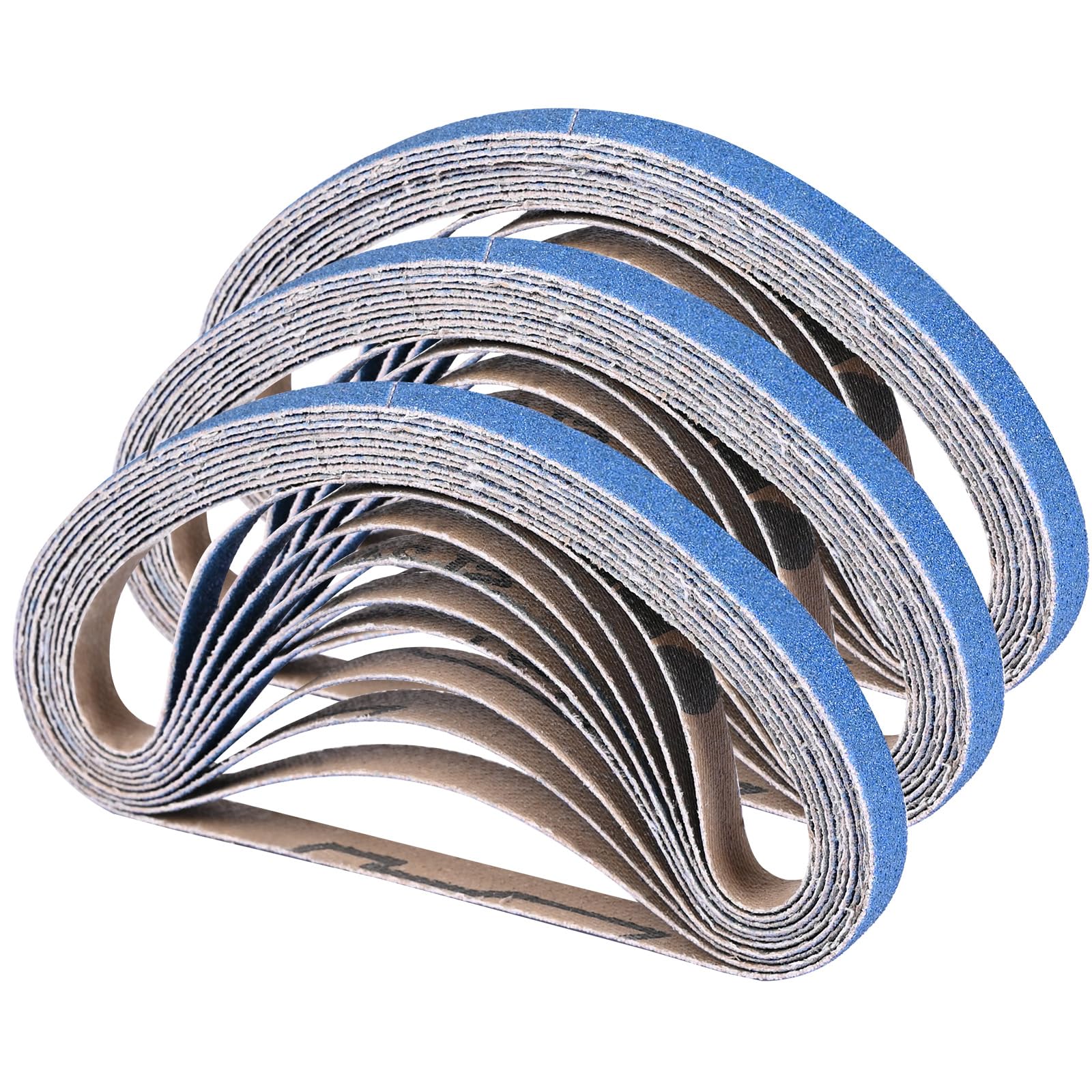 Shineboc Sanding Belt 10 x 330 mm, 30PCS Sander Belts 120 Grit for Polishing Metal Wood