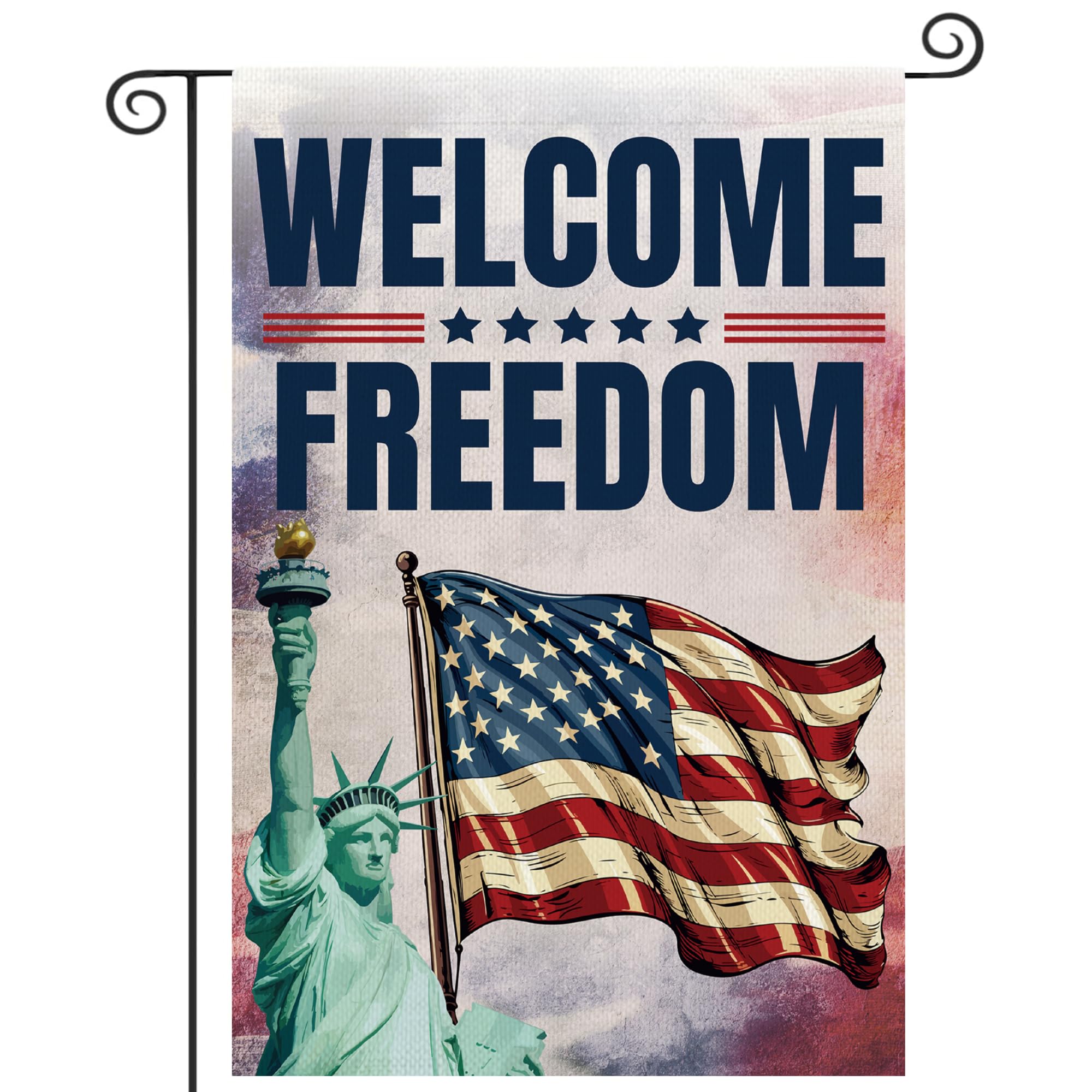 Patriotic Garden Flag - Memorial Day Decorations Independence Day 4th of July Decorations 4th of July Garden Flag Labor Day USA Themed Welcome Yard