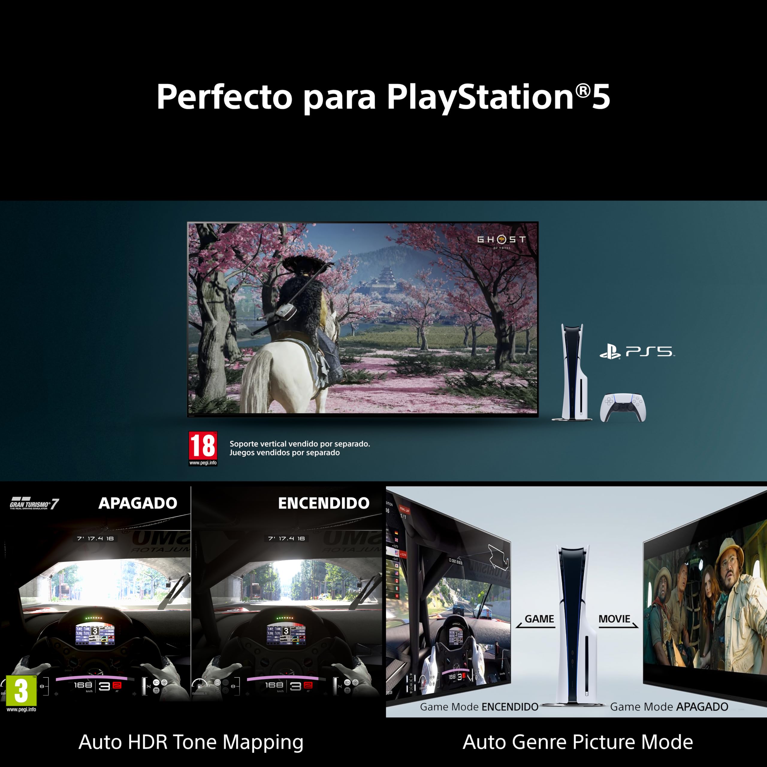 Sony BRAVIA 3 II 43 Pulgadas TV 4K Smart TV (Google TV), Procesador XR con Inteligencia Artificial, 120 Hz, Dolby Vision y Dolby Atmos, Compatible con PS5, 43XR32M2, Modelo 2026
