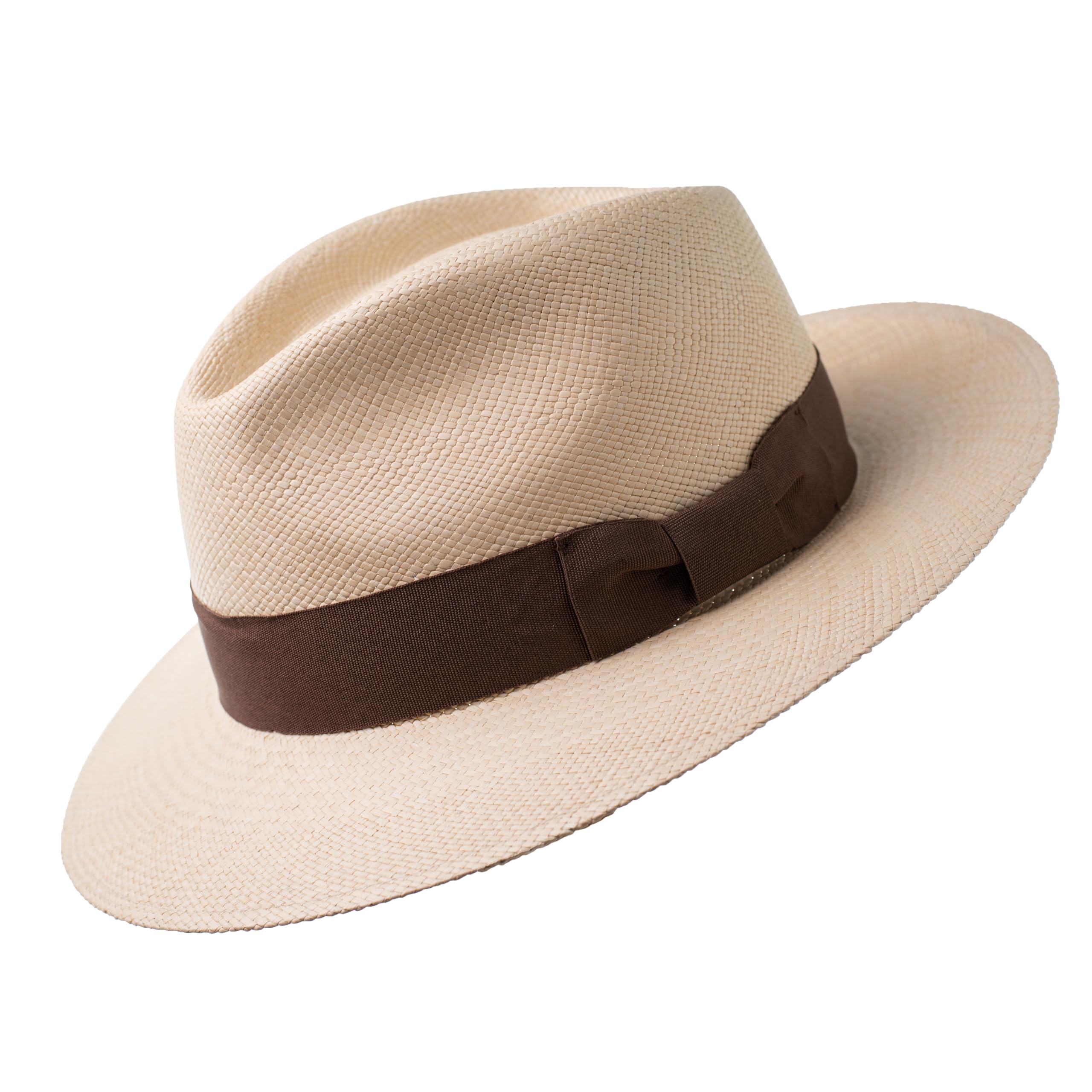 Cuenca 1905 Alessio Sombrero Panamá Genuino de Paja Toquilla, Tejido a Mano y Hecho 100% en Ecuador, Protección UV Natural, Panama Hat de Verano Hombre y Mujer
