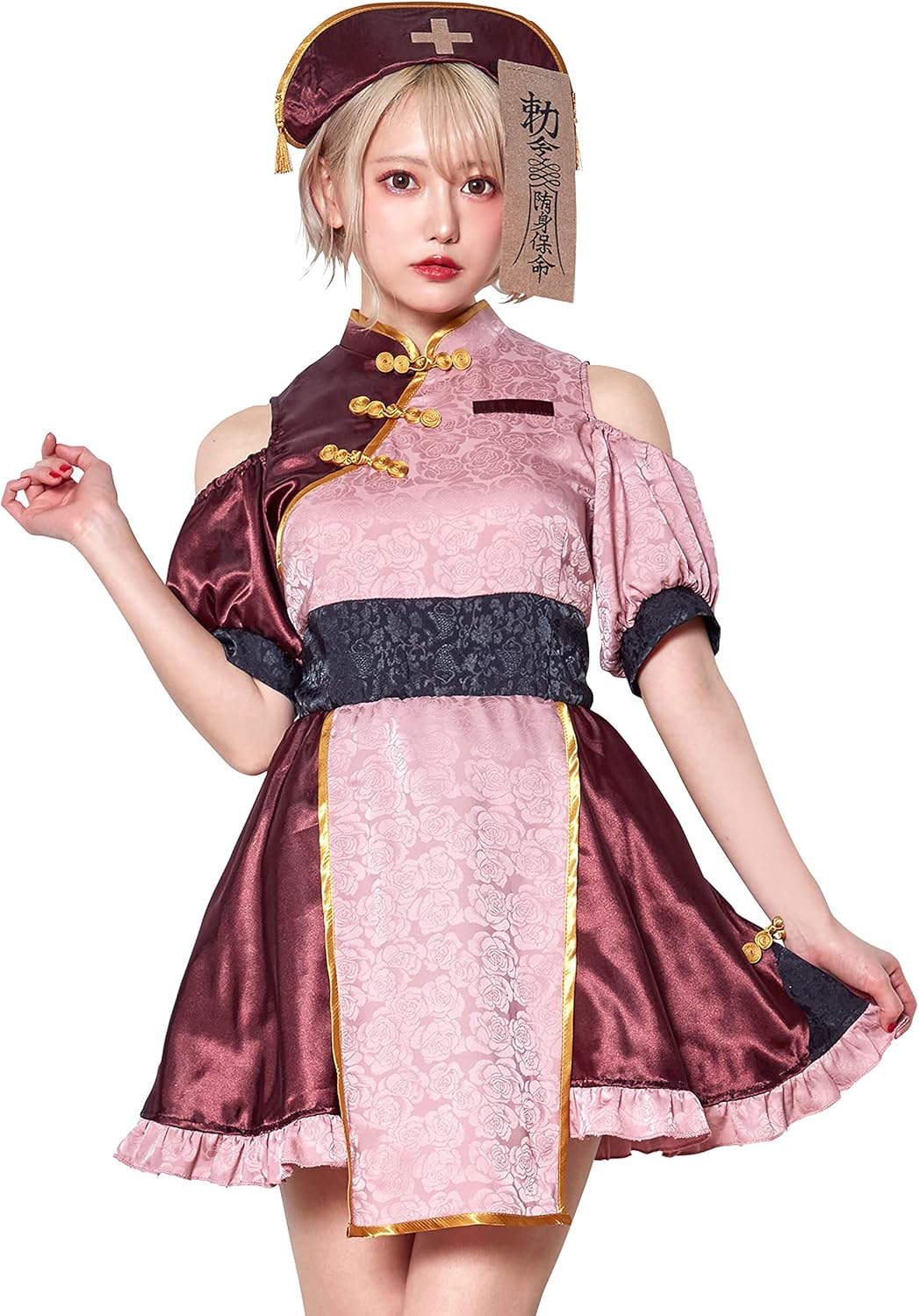 クリアストーン(Clearstone) コスプレ ハロウィン レトロナースキョンシー レディース ピンク クリアストーン(Clearstone) コスプレ ハロウィン レトロナースキョンシー レディース ピンク