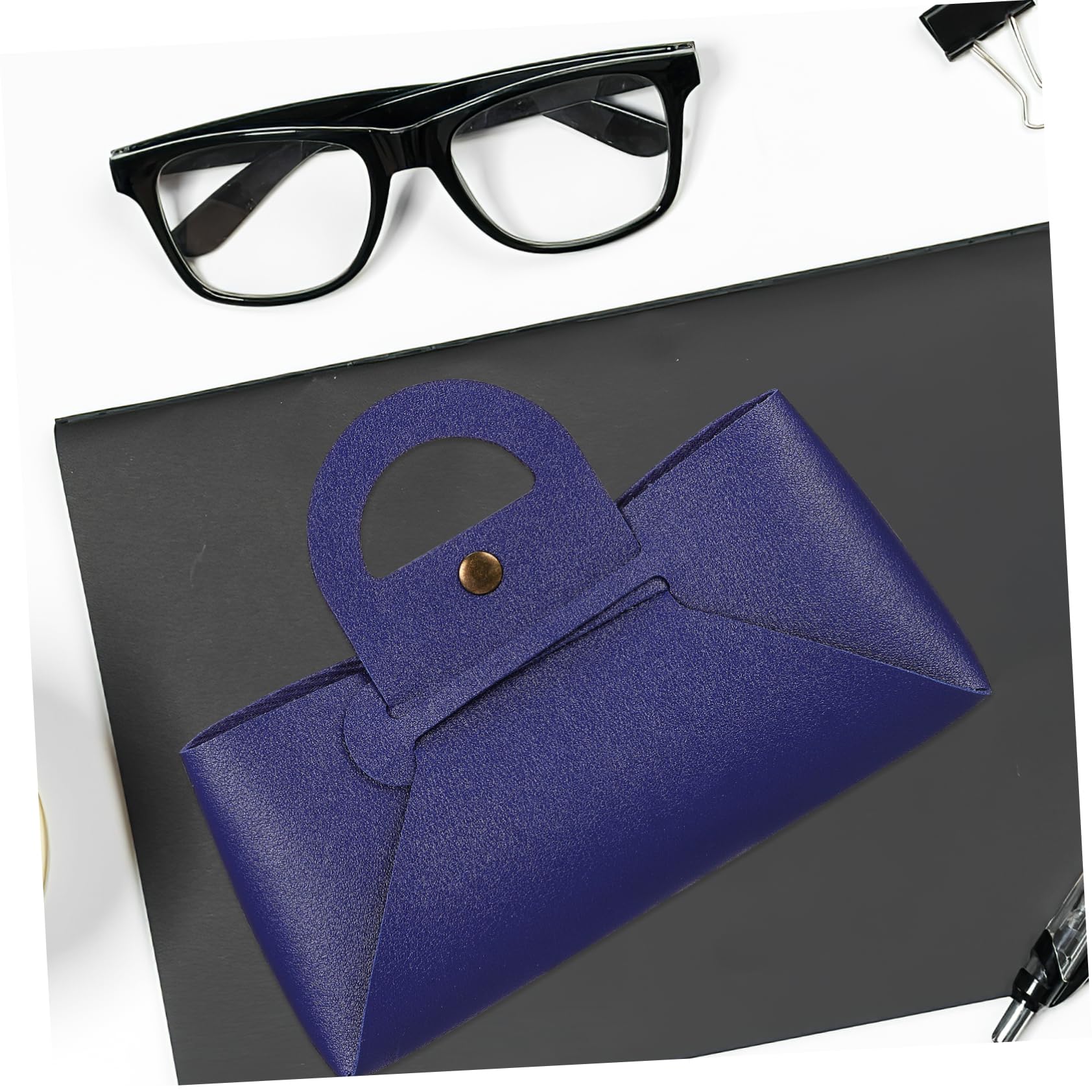 FRCOLOR 4 Custodie per Occhiali da Sole Multi-funzionali Set in Pelle Pu con Manico Resistenti All'acqua, per Vacanze Estive e Attività All'aperto