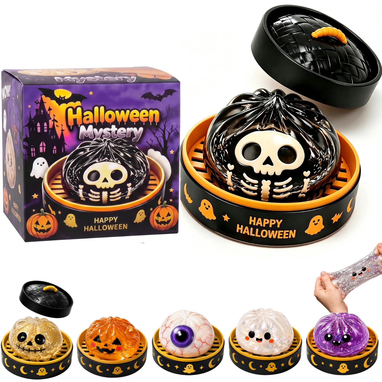 Halloween Squishy Mystery Box Set, Cute Glitter Squishies Stress Balls (T1) â image 1