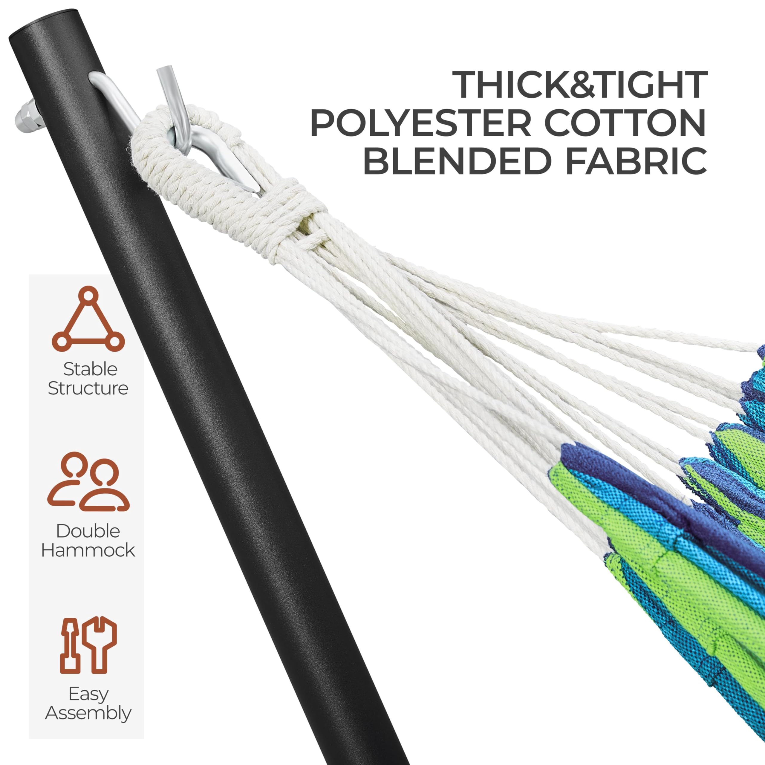 Yaheetech Hängematte 314 cm mit Metallständer Verstellbarer Max 205 kg