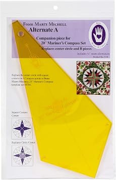 Marti Michell 20" Alternate A Mariner's Compass Template-