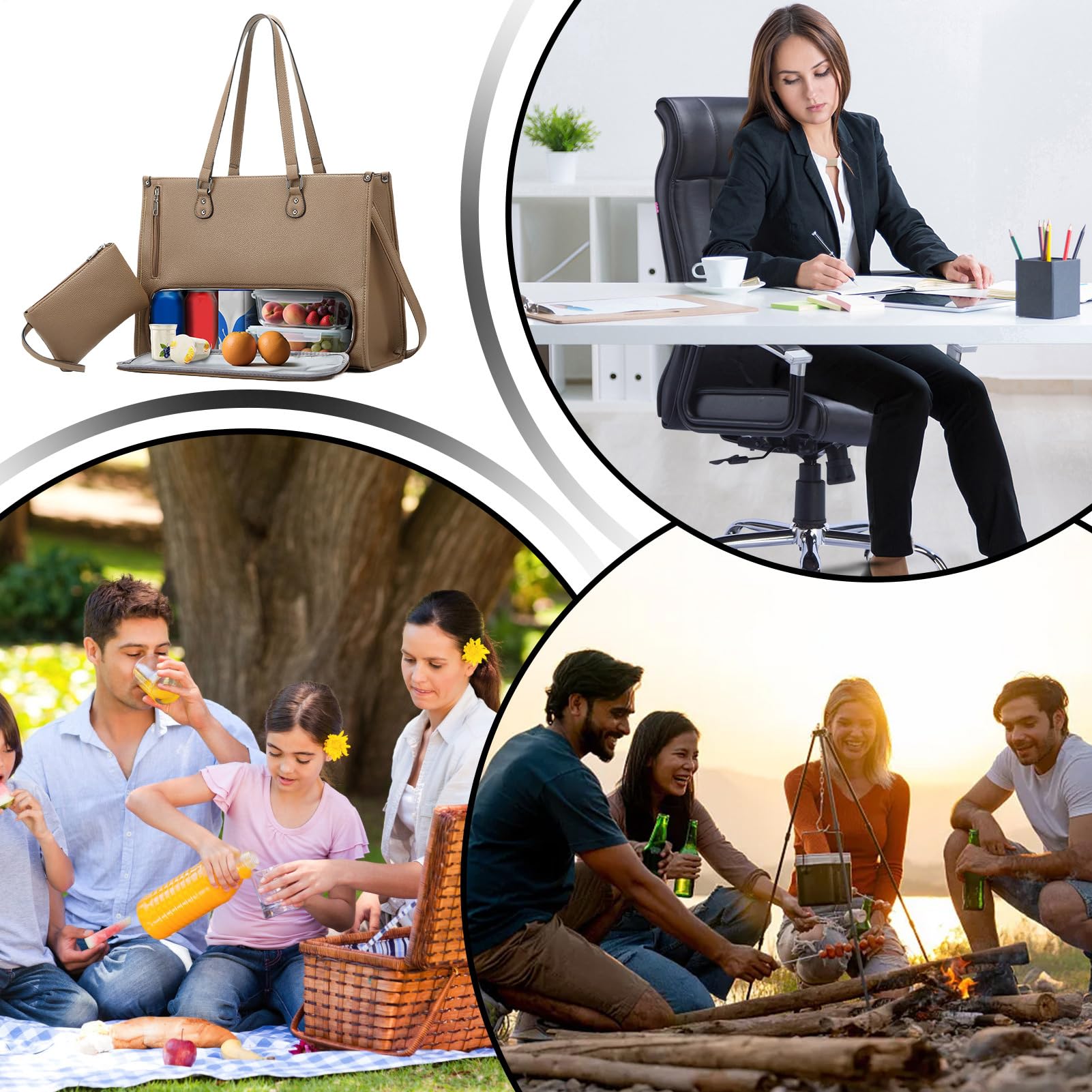 Lunchtasche Damen Isoliert mit Lunchfach