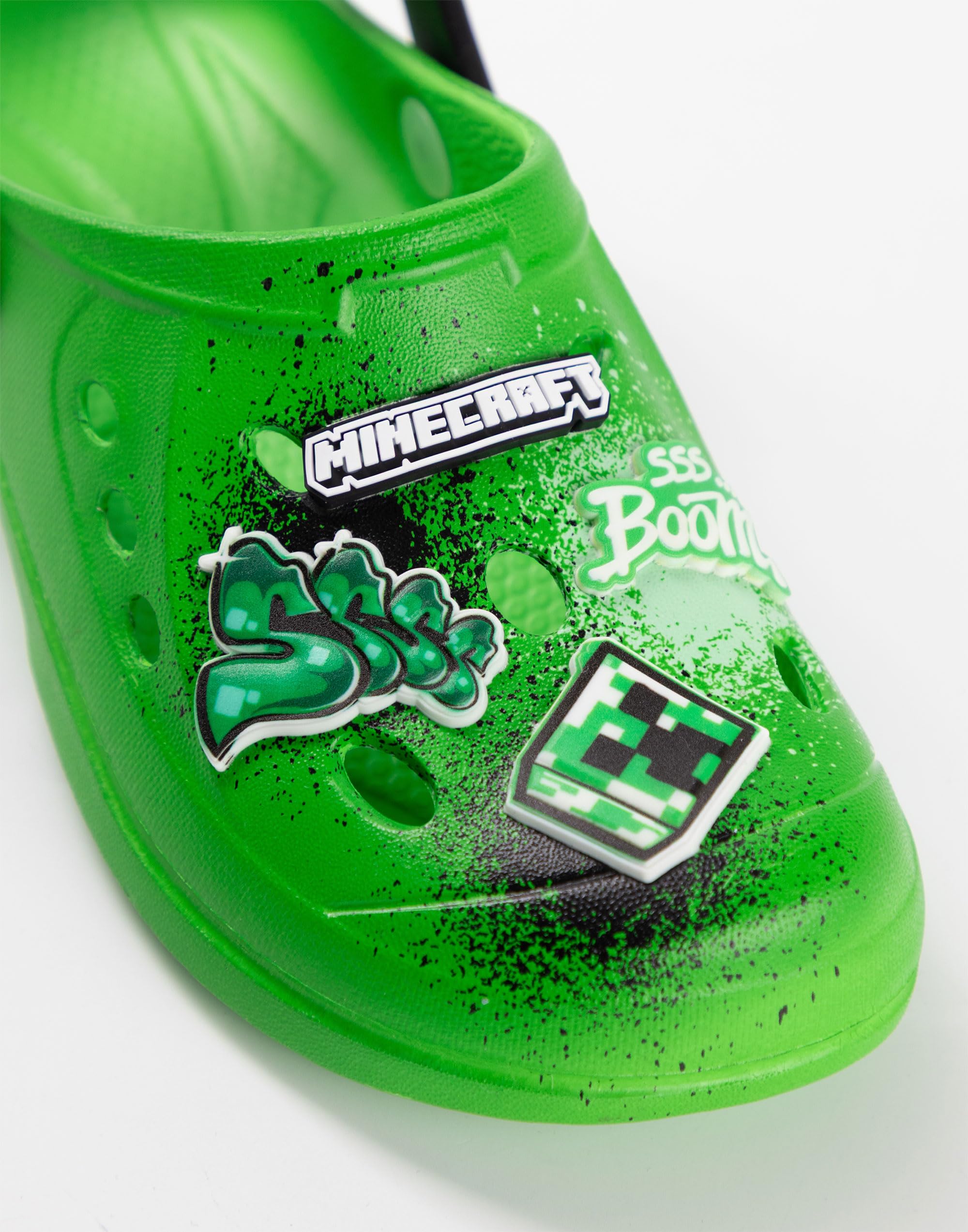 Minecraft Zuecos Creeper Verdes | Calzado de Playa para Niños | Diseño de Dibujos Animados TNT Boom | Estilo Urbano | Accesorios de Videojuegos para