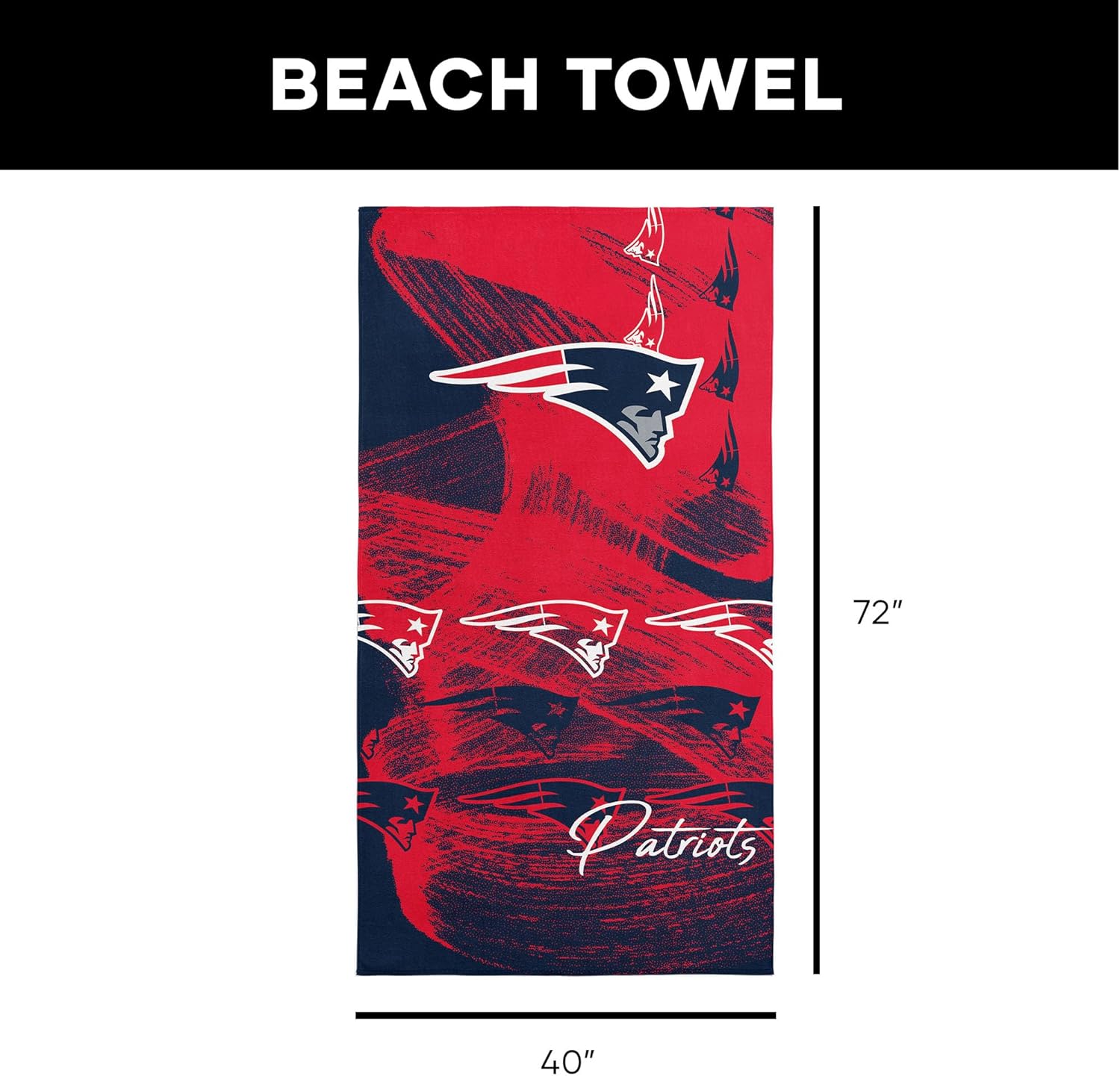 Northwest NFL Beach Towel, Quick-Dry, Soft & Absorbent Lightweight Travel Essentials for Pool or Bath, 40 x 72 inches - Image 6