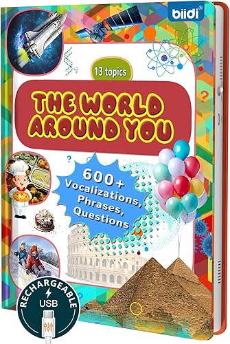 Miniatura 10 de Libro de sonidos interactivo en inglés para niños pequeños de 3 a 5 años, libro de actividades parlantes, juguetes educativos de aprendizaje