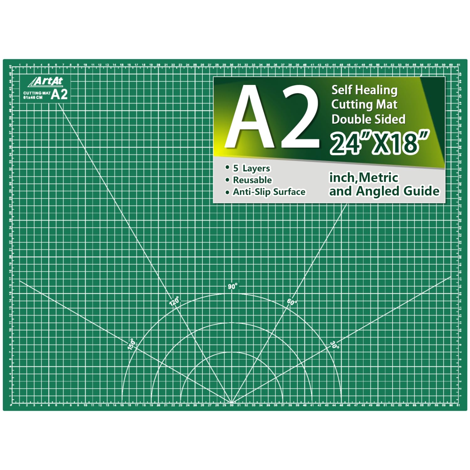 ArtAt Self Healing Cutting Mat - 12"x 18" -15