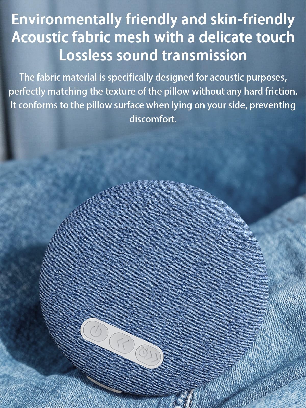 Genérico Altavoces para Almohada para Dormir, Altavoz Bluetooth Plano Ultrafino para Debajo de La Almohada, Sonido Hi-fi, Temporizador de Ruido Blanco para Un Sueño y Relajación Inmersivos(1pc)