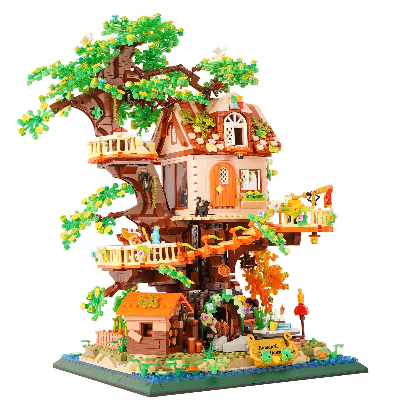 LULUFUN Set di blocchi da costruzione per casa sull'albero, set