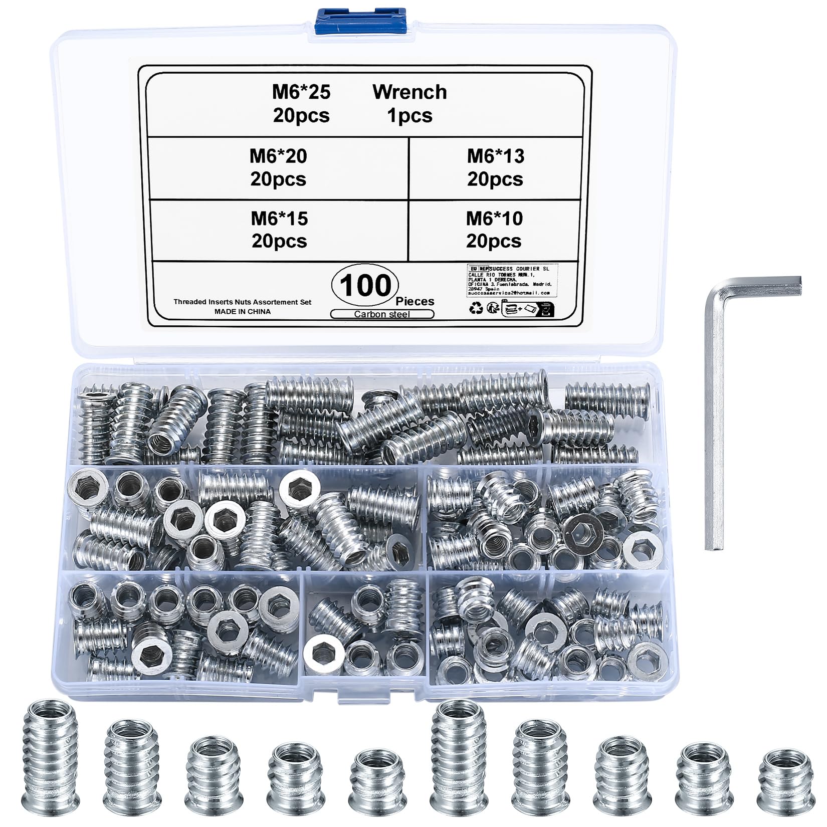 85 Pezzi Inserti Filettati Dado, 1/4x15(M6*15)Rivetti Filettati - Foto 5