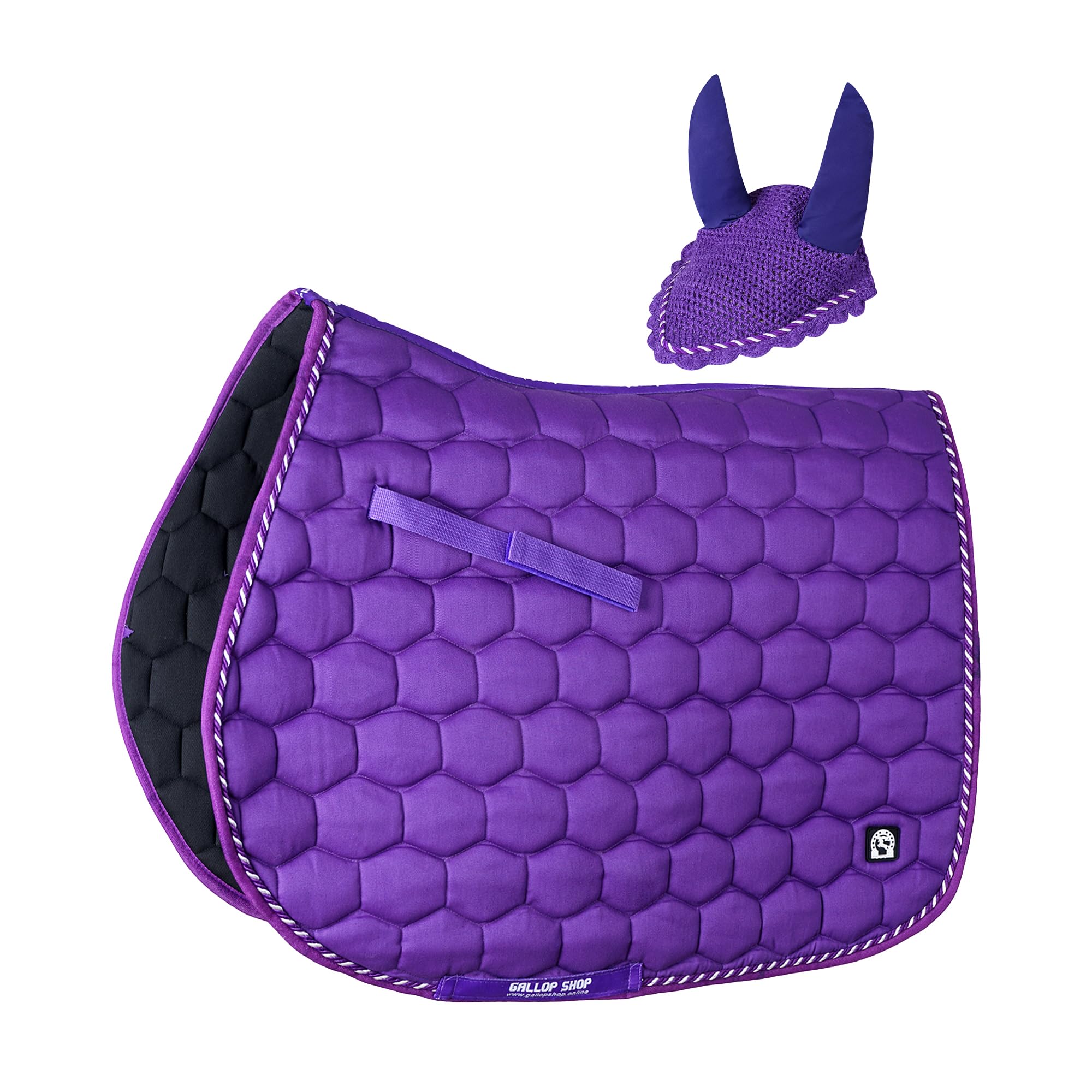 General Saddle Pad for Horse, Football Box Design (Purple, Full)