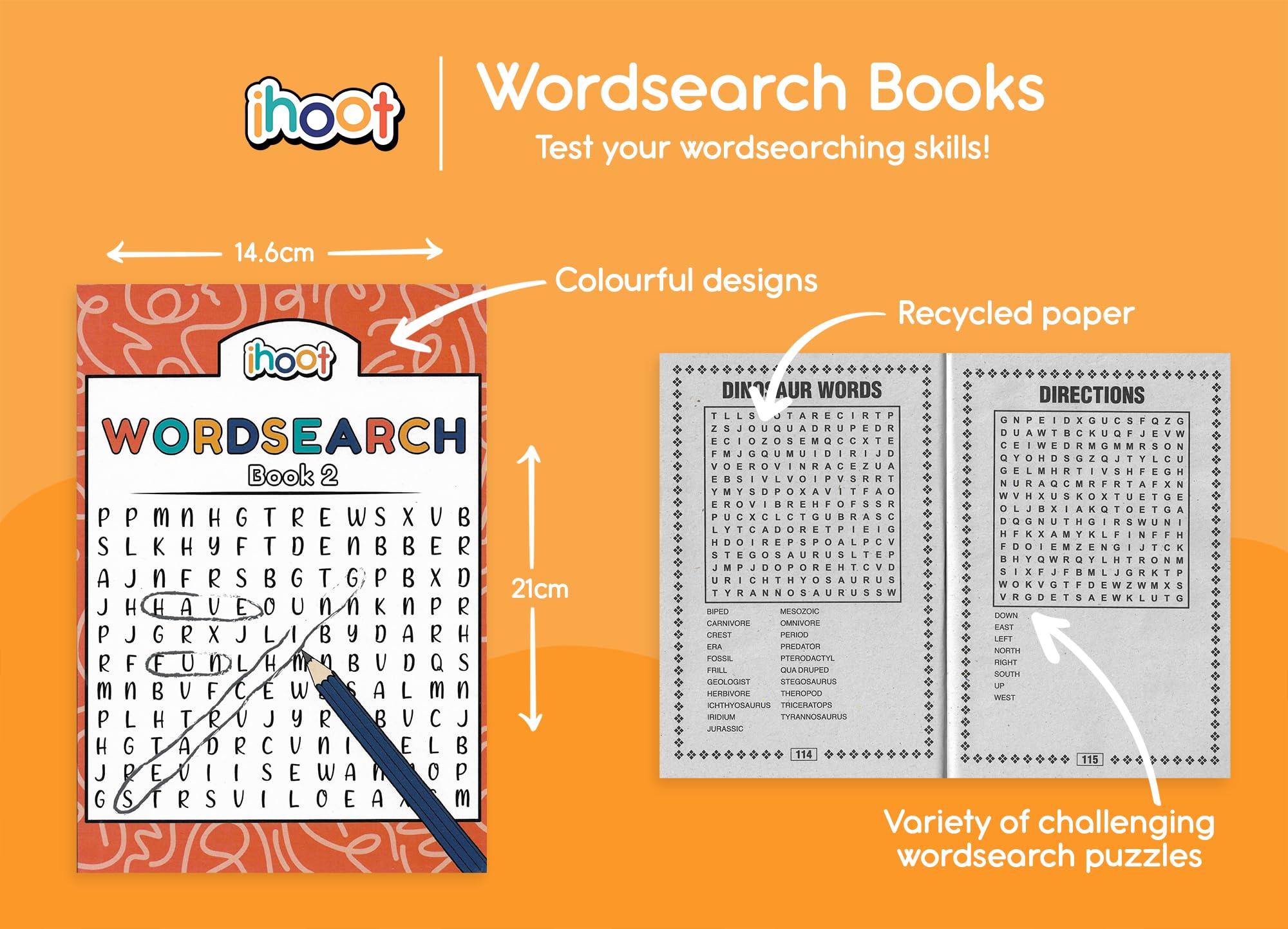 ihoot Pack of 4 Assorted A5 Word Search Books for Adults - Image 3