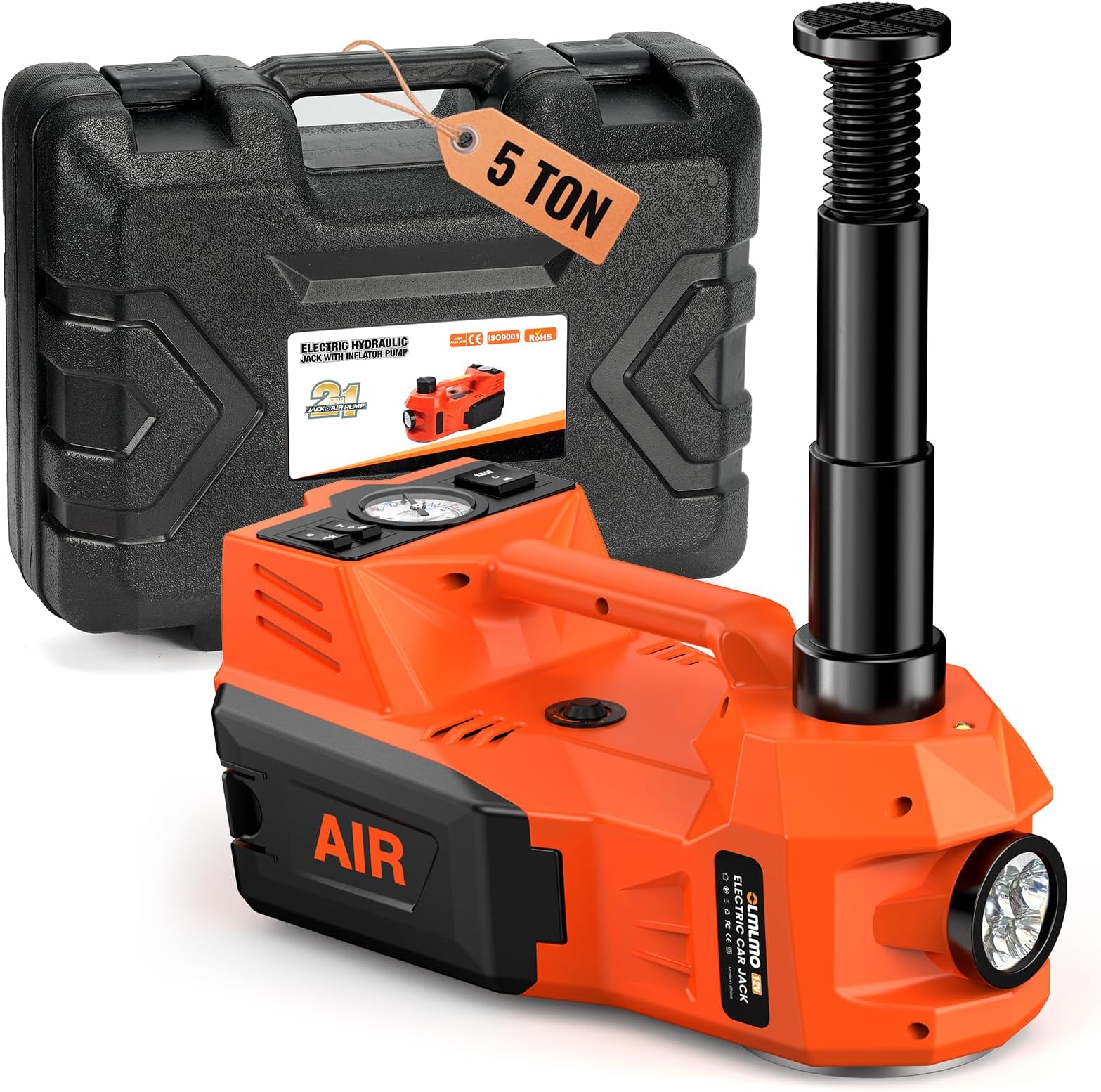 Electric Car Jack,5 Ton (11023 LBS) 12V Hydraulic Car Jack Kit (Lifting