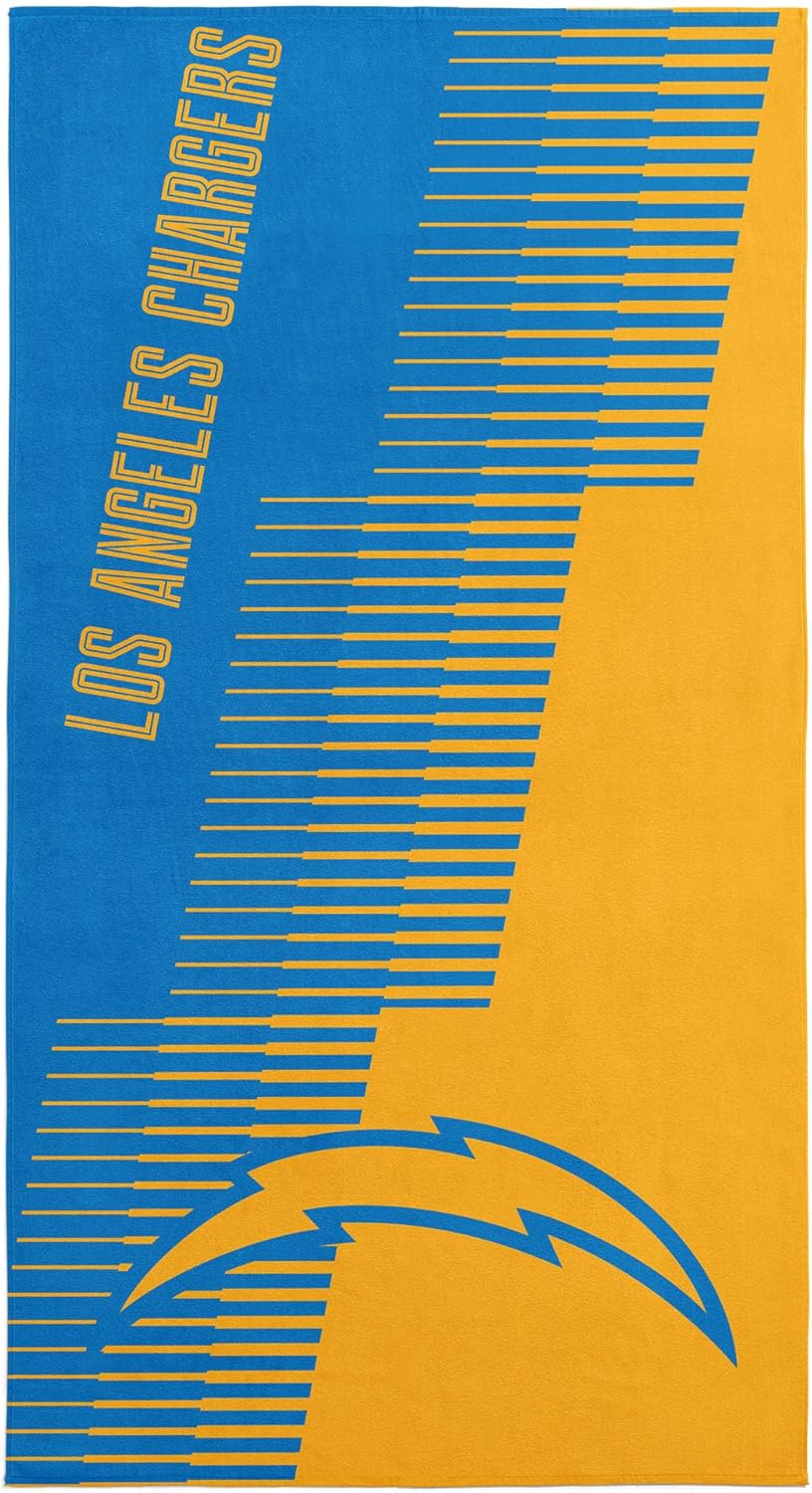 Northwest Los Angeles Charger NFL Progression Jacquard Beach Towel 36 x 72 Inches