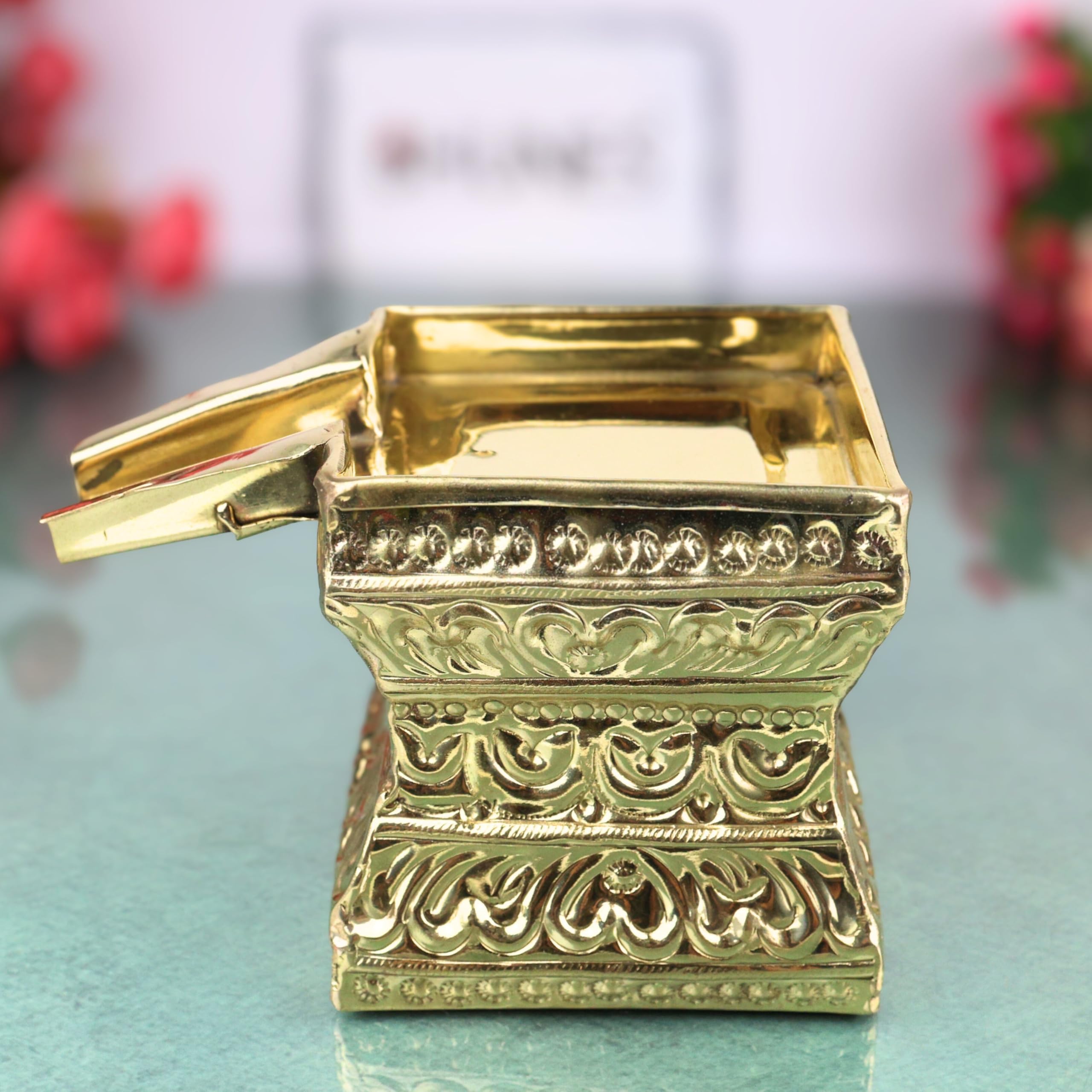 Bhunes Brass Abhishek Patra Shivling Abhishekam Soma Suthra Rudrabhishek Lingabhishekam Jal Kalash Pooja Vessel for Temple Shiv Puja Brass Metal Gold 4.5 Inch 1 Piece-image-45