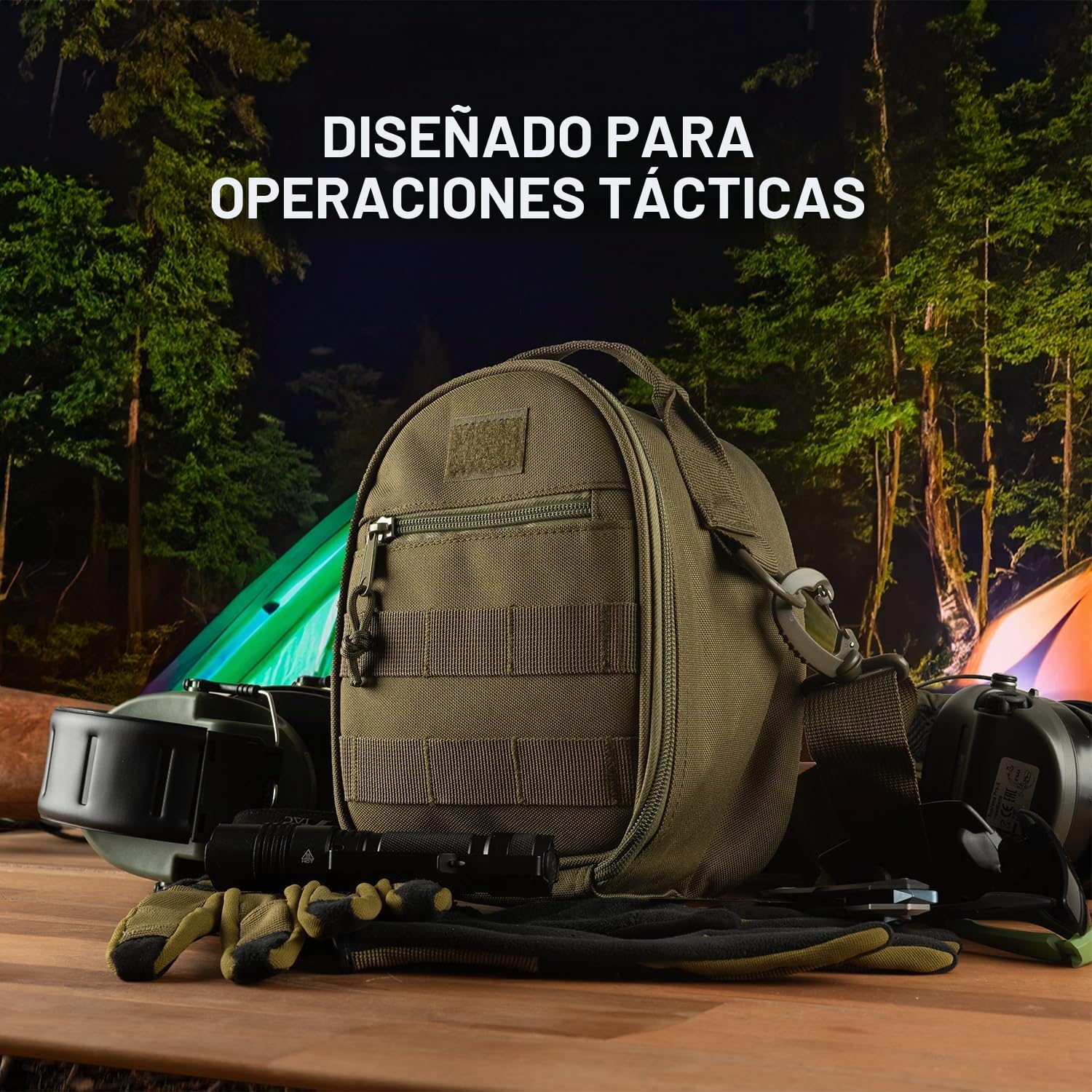 ACE Schakal Bolsa para protectores auditivos - Funda de transporte compatible con orejeras de Sordin, Howard Leight y muchas más