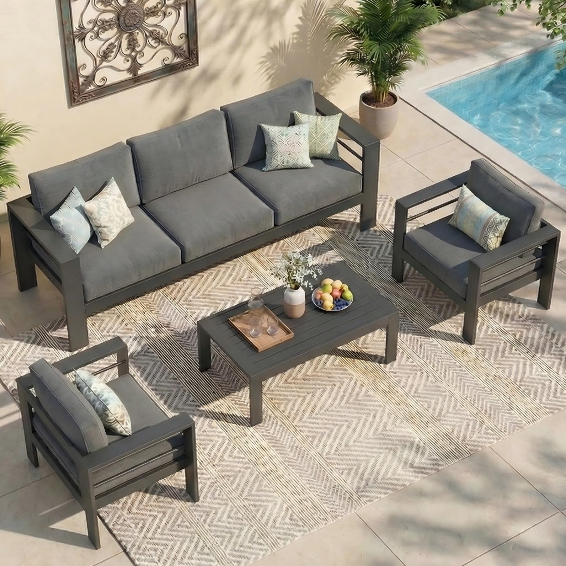 Wisteria Lane 4-Piece Aluminum Set