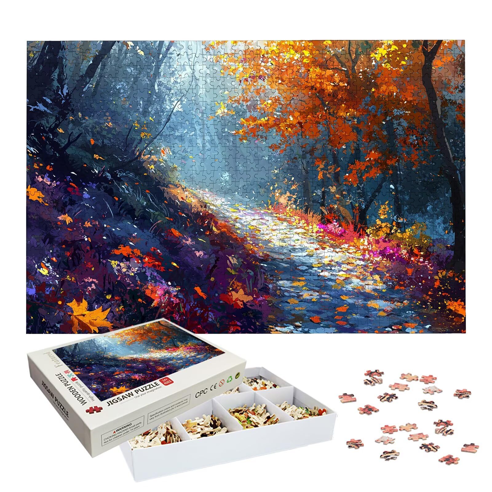 Puzzle 3000 Pezzi Paesaggio, Puzzle Autunno 3000 Pezzi Arte per Adulti e Bambini, Misura: 122x81 cm, Puzzles Legno per Adulti con Squisita Scatola di Imballaggio, Idea Regalo Donna, Regalo Uomo, -8861