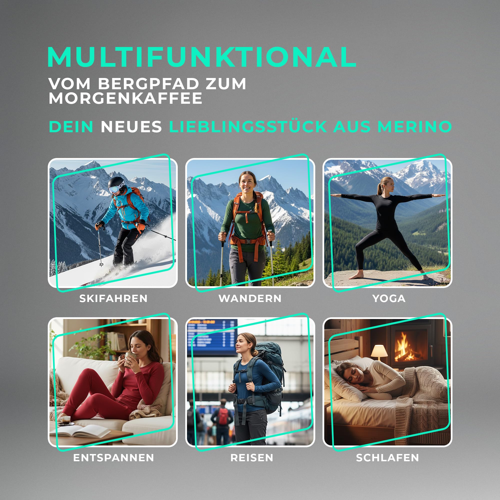 menique 100% Merino Shirt Damen Langarm – Warmes Unterwäsche Oberteil 160 GSM Baselayer Longsleeve Thermounterwäsche Atmungsaktiv & Geruchshemmend für Sport, Ski & Wandern