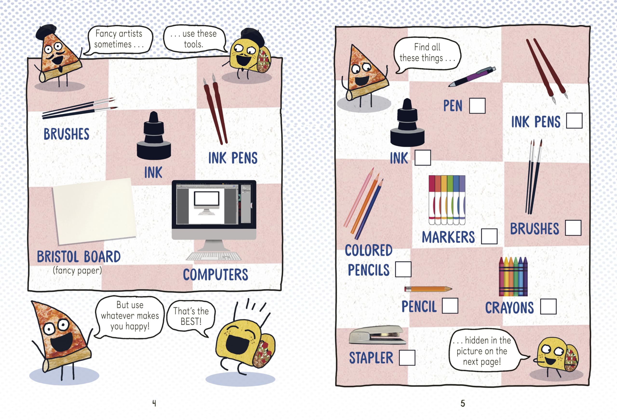 Draw Your Own Comic: Stickers Inside! [An Activity Book] (Pizza and Taco)