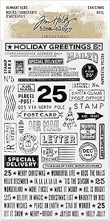 Tim Holtz Christmas Holiday Idea-Ology Remnant Rubs 2/Pkg