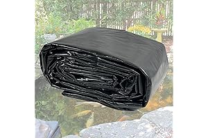 yeezoo 25X25FT Pond Liners for Outdoor Ponds, 0.82oz/sq ft Thickness Reinforced PE Pond Liners