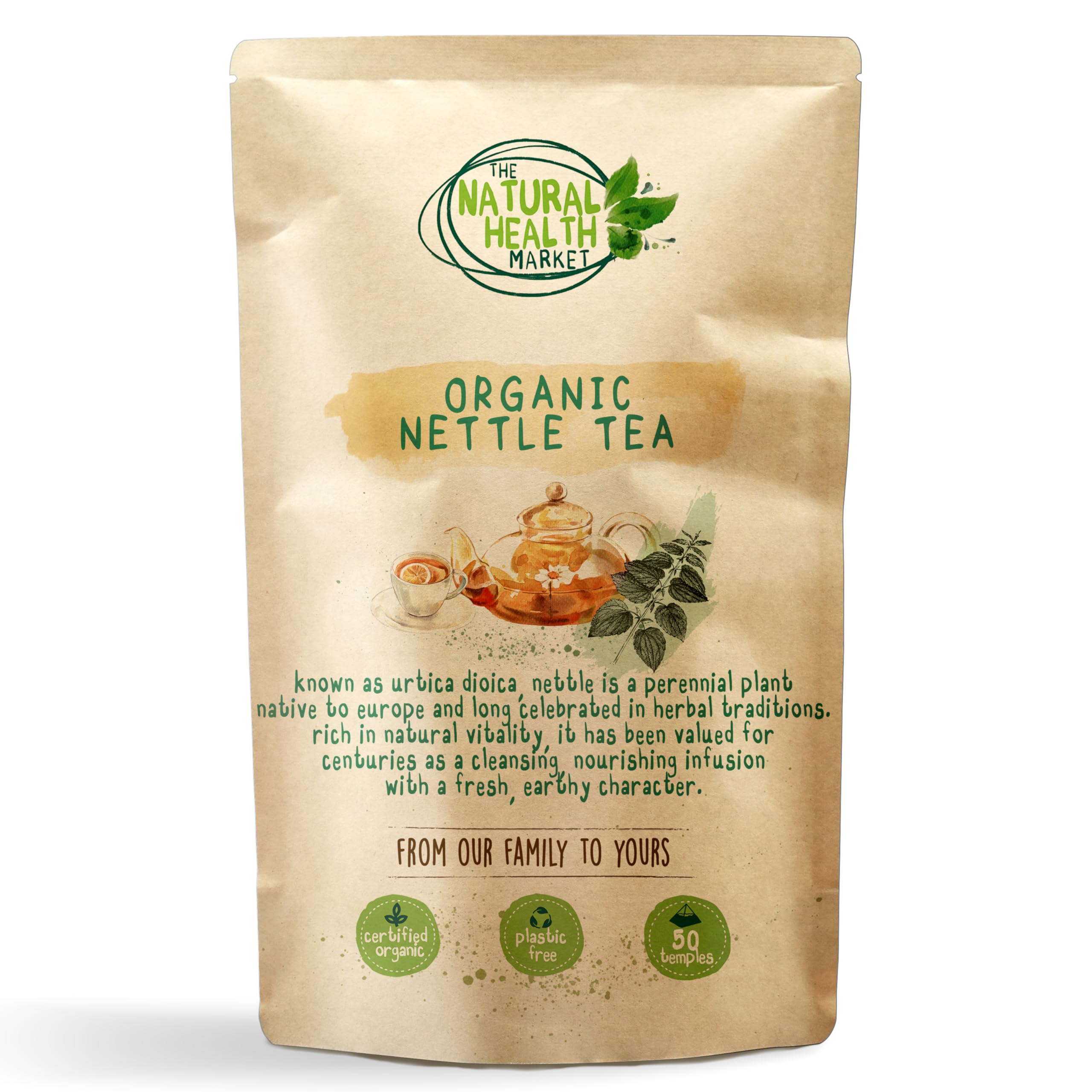 Organic Ginger Tea Bags – Strong Pure Ginger Root Herbal Tea – Plastic-Free & Caffeine-Free – Soil Association Organic – 50 Compostable Tea Bags – The Natural Health Market — view 24
