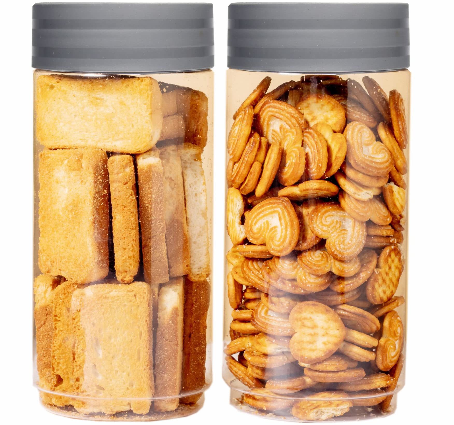 PEARLPET Modedge Plastic Jar Set of 2 pieces with spoon |Airtight| Stackable |Leak proof| Container For Kitchen Storage With Spoon |BPA - Free| Set Of 2 Pieces, Grey, 1800 Ml (B0BDZWQRDZ) Amazon Price History, Amazon Price Tracker