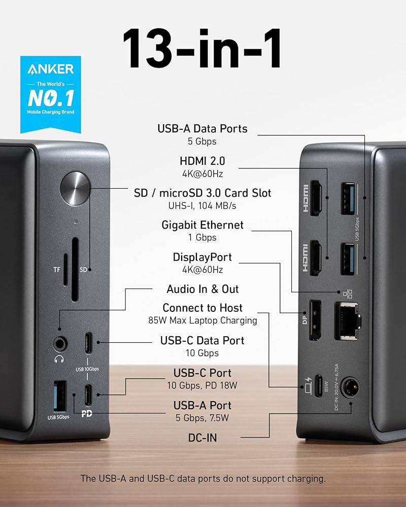 Anker PowerExpand 13-in-1 USB-C ステーション Anker Docking Station, PowerExpand 13-in-1 USB-C Dock for