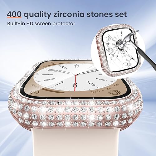 Miniatura 2 de LETOID Funda protectora de pantalla impermeable brillante de 1.575 pulgadas para Apple Watch Series SE 6, 5, 4, 2 en 1, cubierta frontal y trasera,