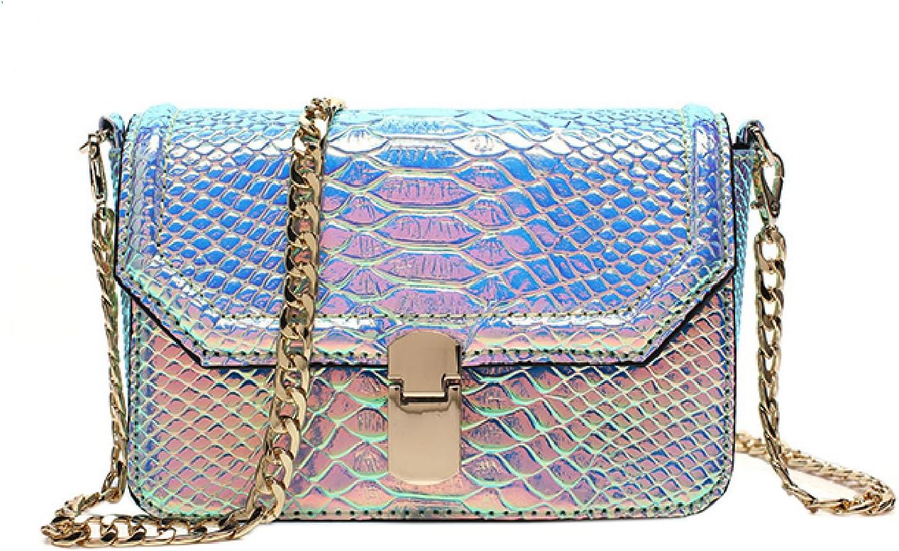 YAIRYANGTZEHolographic Snakeskin Crossbody Bag Shoulder Bag Women's Hologram Leather Purse