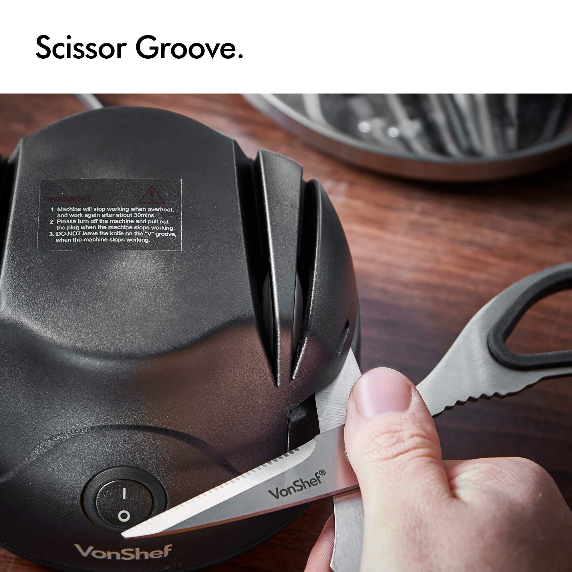 VonShef Electric Two Stage Knife Sharpener with Screwdriver Sharpening