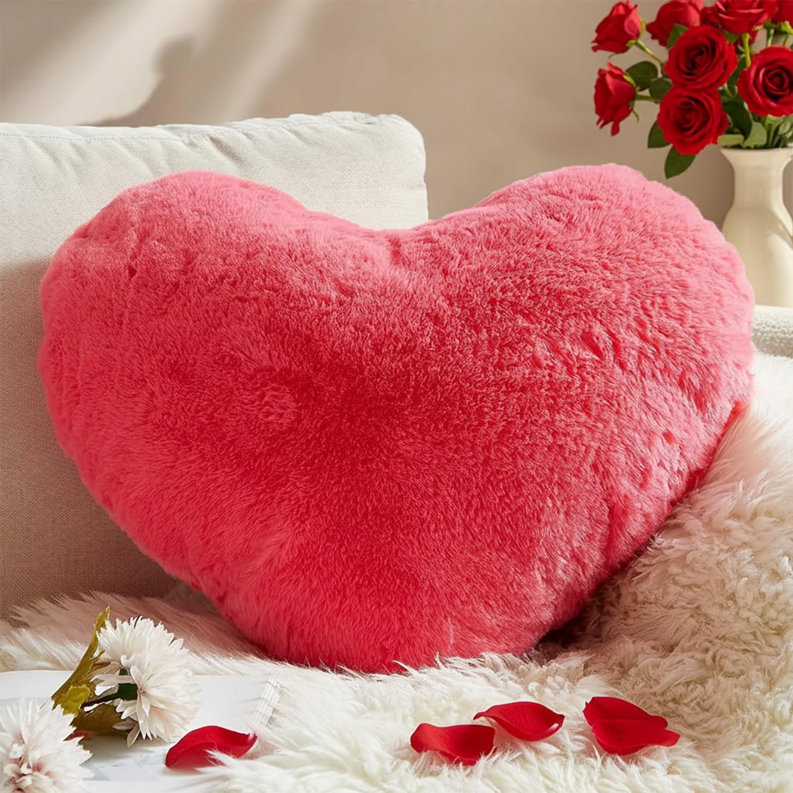 Coussin Coeur Saint Valentin | Oreiller peluche romantique pour déclaration d'amour